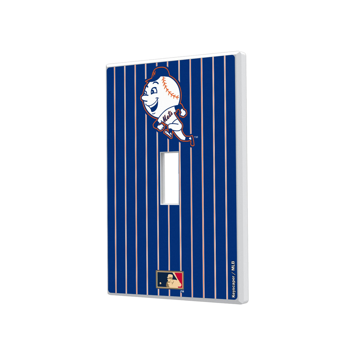 New York Mets 2014 - Cooperstown Collection Pinstripe Hidden-Screw Light Switch Plate 1