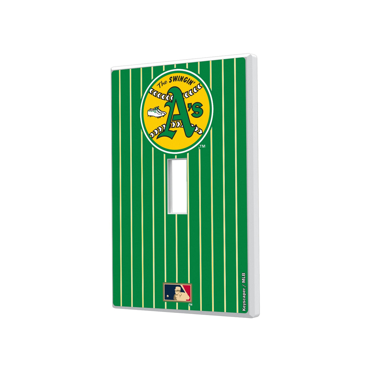 Oakland As 1971-1981 - Cooperstown Collection Pinstripe Hidden-Screw Light Switch Plate 1