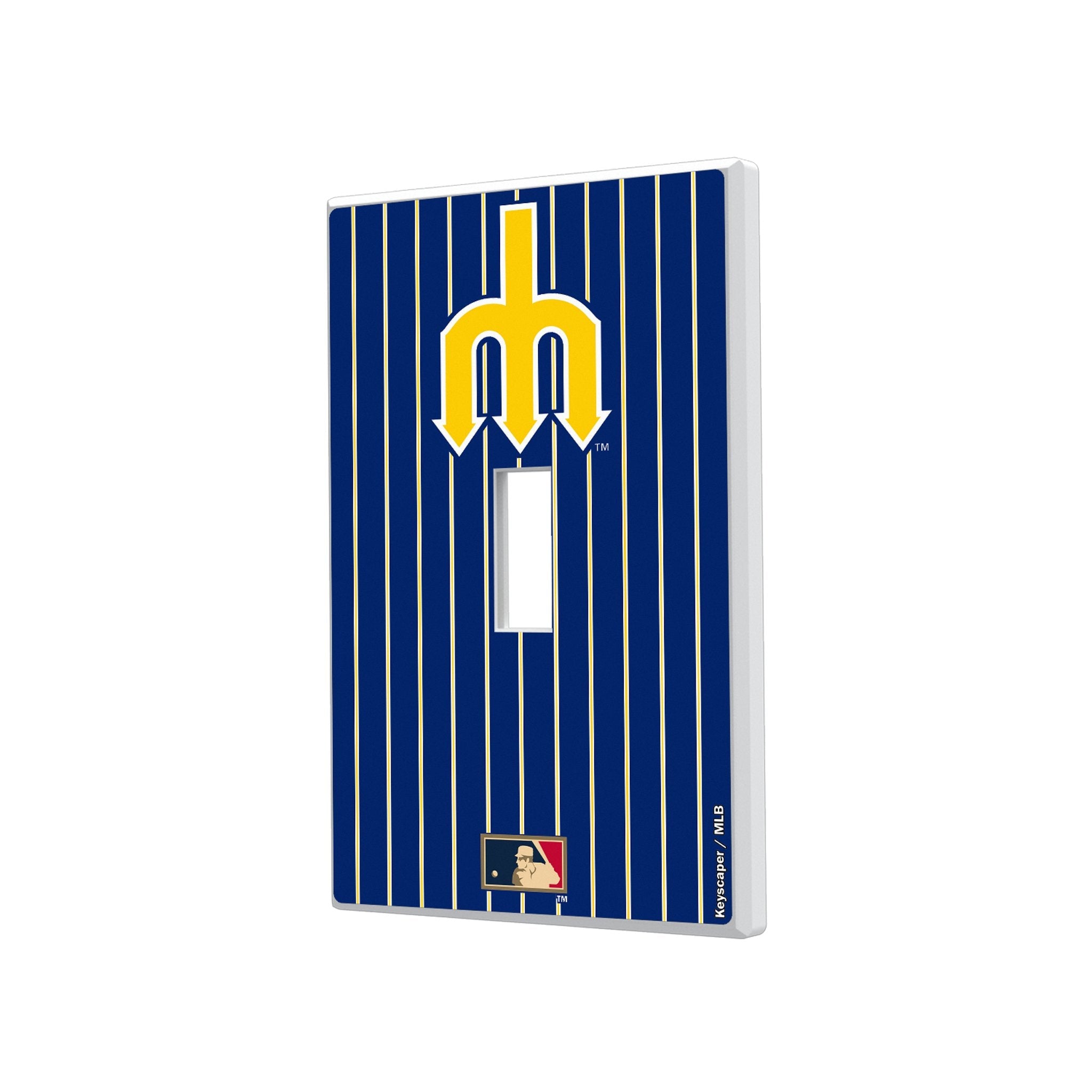 Seattle Mariners 1977-1980 - Cooperstown Collection Pinstripe Hidden-Screw Light Switch Plate 1