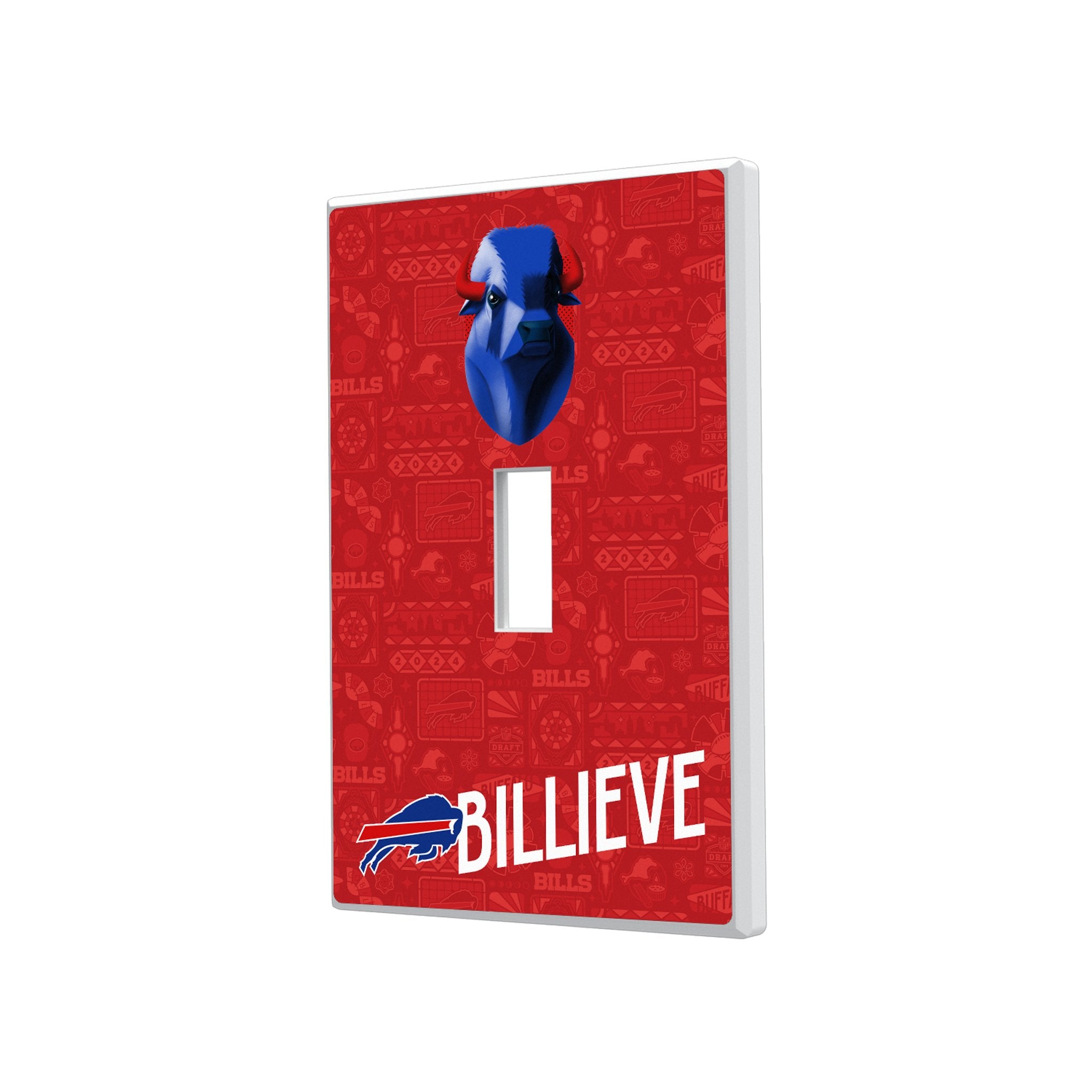 Buffalo Bills 2024 Illustrated Limited Edition Hidden-Screw Light Switch Plate 1