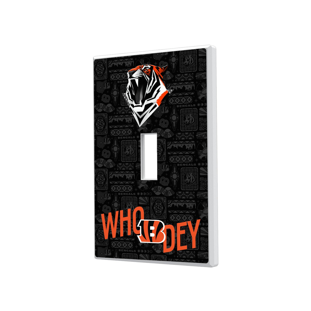 Cincinnati Bengals 2024 Illustrated Limited Edition Hidden-Screw Light Switch Plate 1