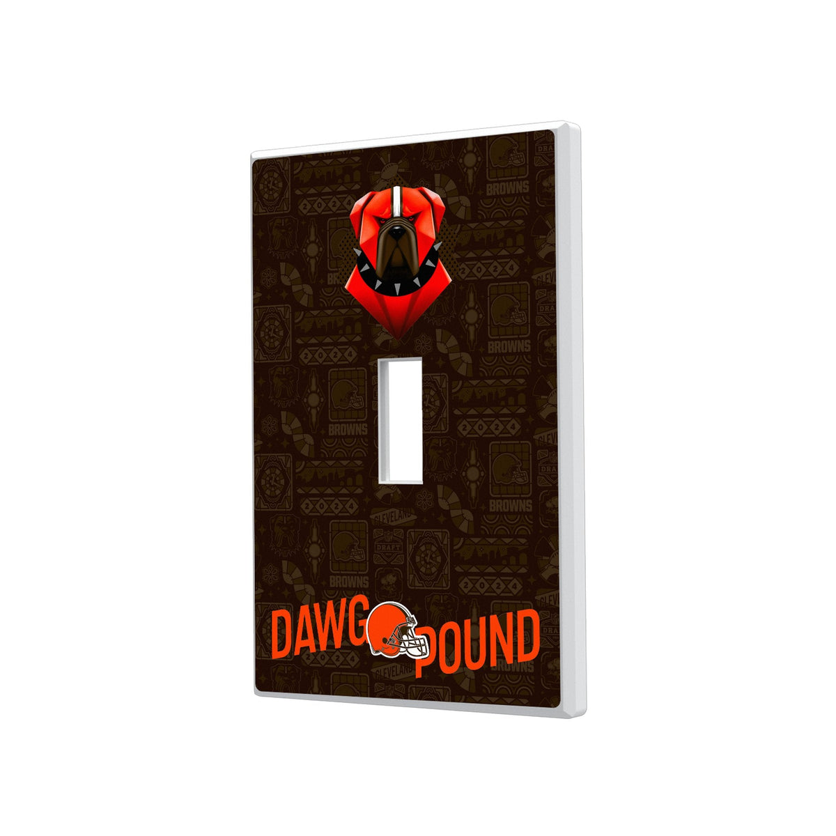Cleveland Browns 2024 Illustrated Limited Edition Hidden-Screw Light Switch Plate 1