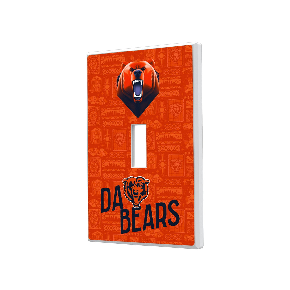 Chicago Bears 2024 Illustrated Limited Edition Hidden-Screw Light Switch Plate 1