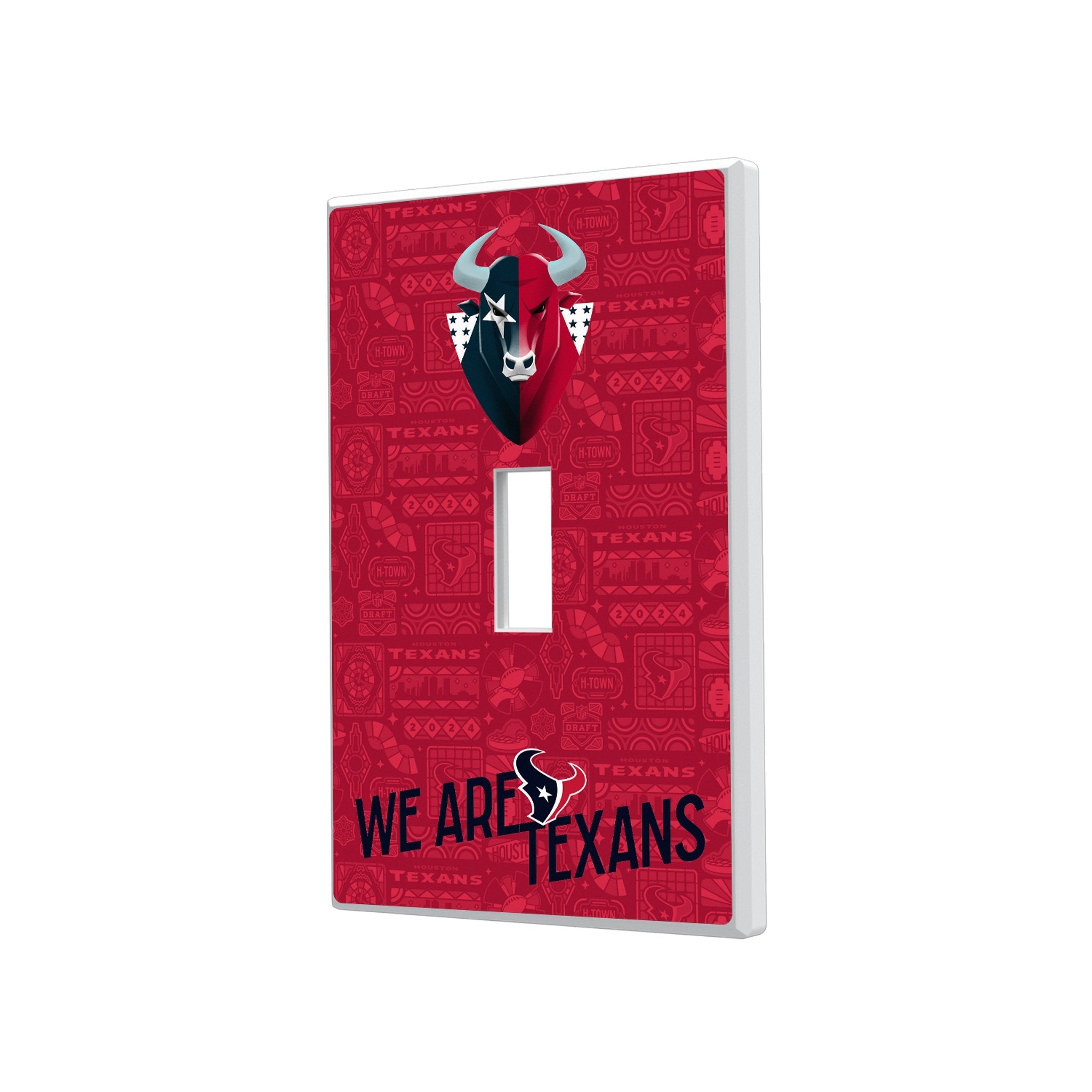 Houston Texans 2024 Illustrated Limited Edition Hidden-Screw Light Switch Plate 1