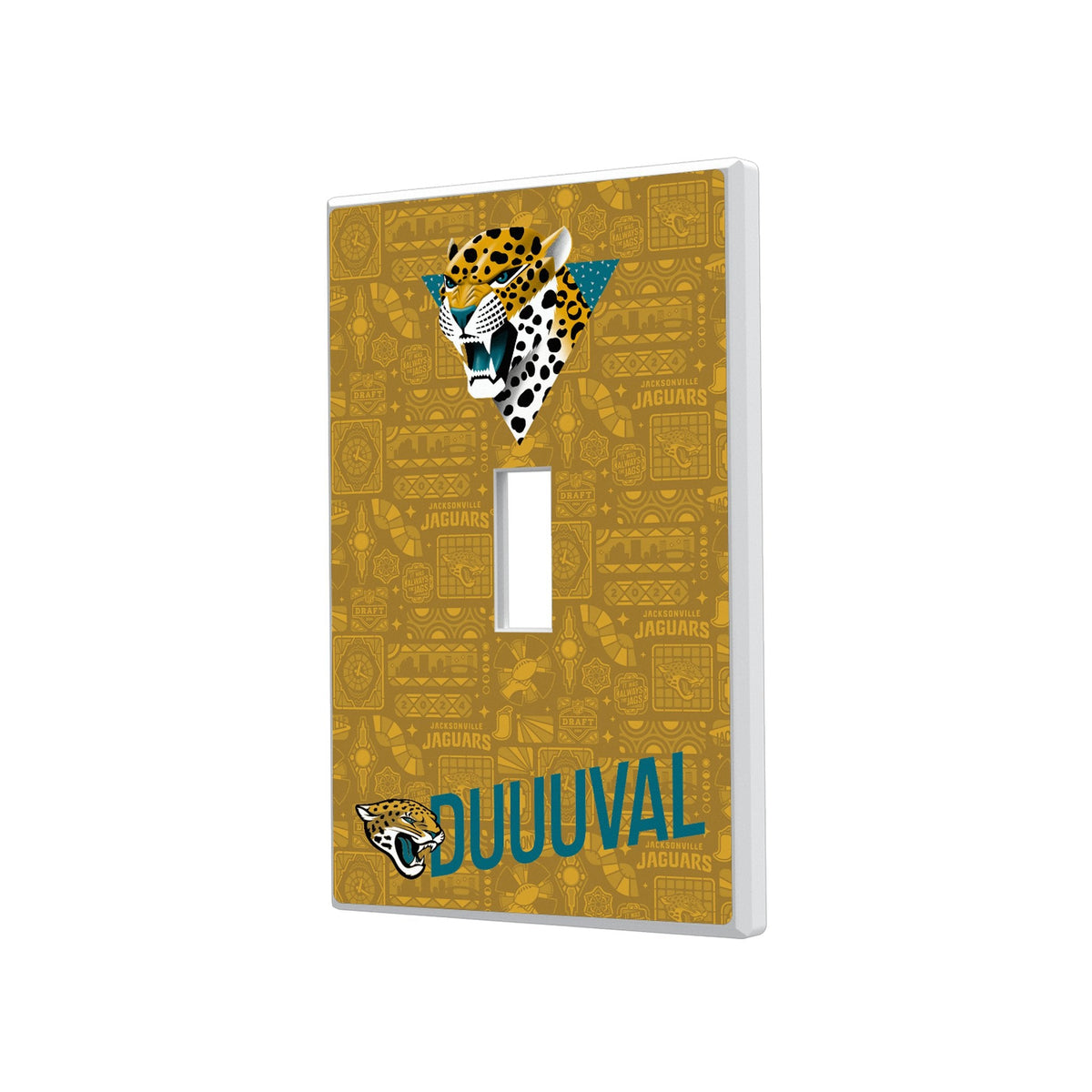 Jacksonville Jaguars 2024 Illustrated Limited Edition Hidden-Screw Light Switch Plate 1