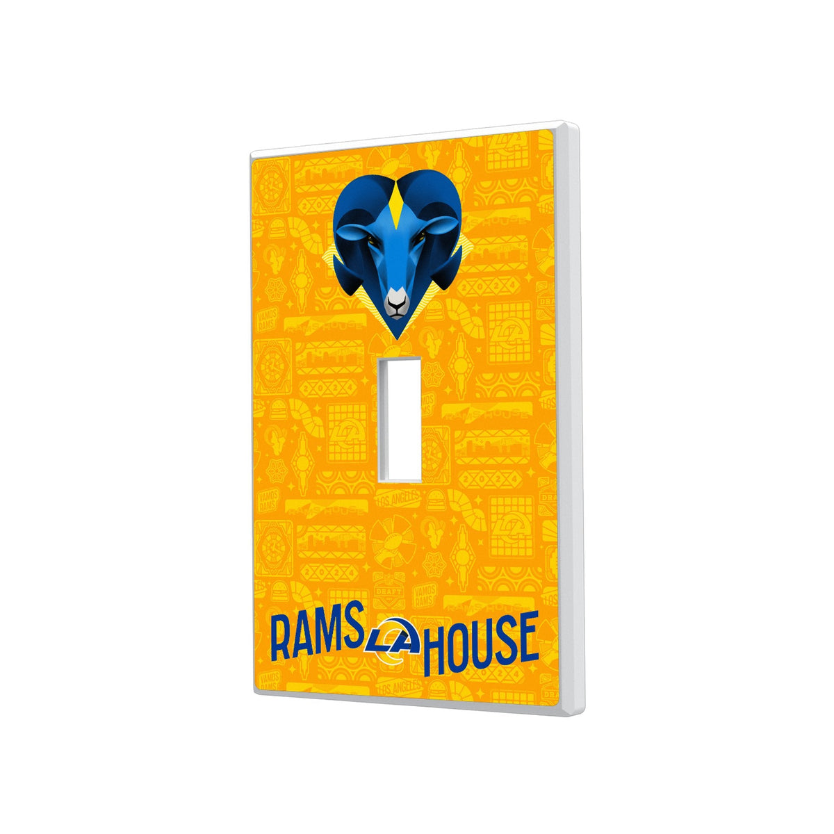 Los Angeles Rams 2024 Illustrated Limited Edition Hidden-Screw Light Switch Plate 1