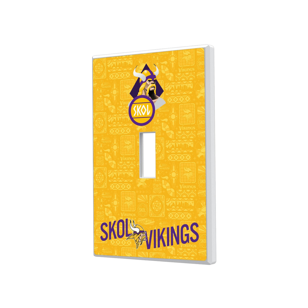 Minnesota Vikings 2024 Illustrated Limited Edition Hidden-Screw Light Switch Plate 1