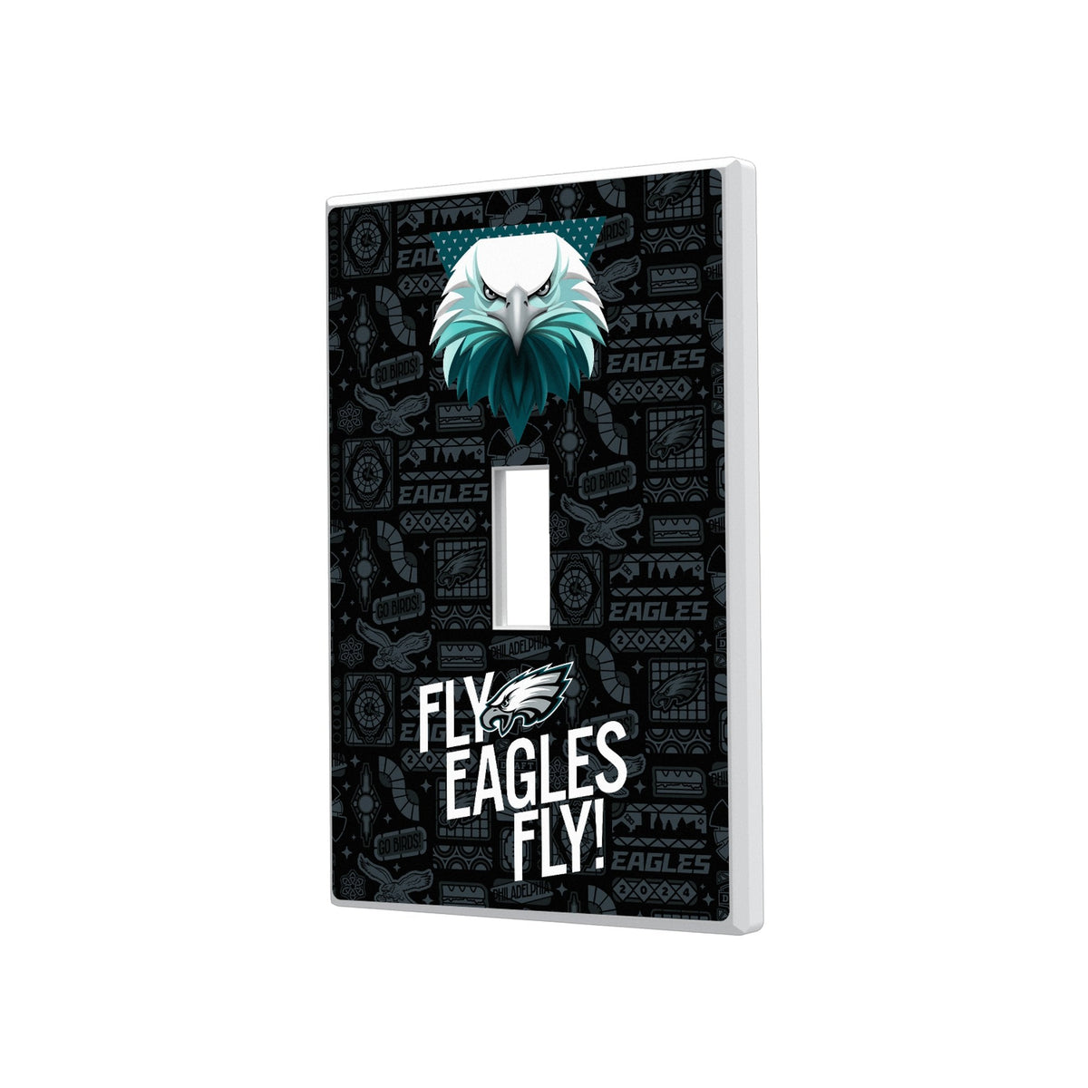 Philadelphia Eagles 2024 Illustrated Limited Edition Hidden-Screw Light Switch Plate 1