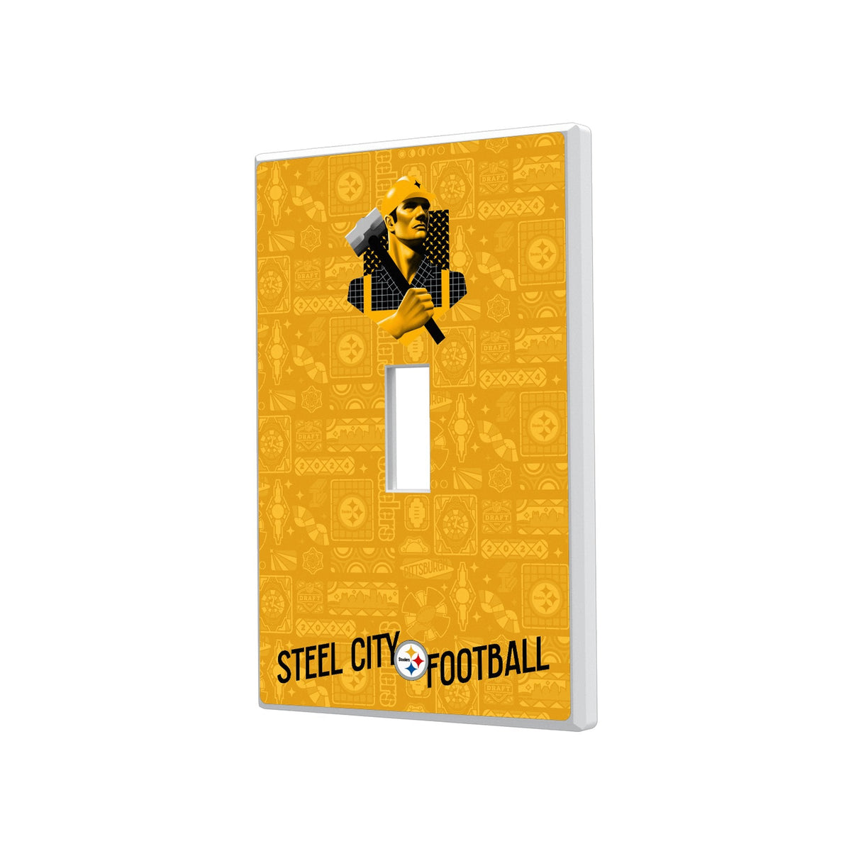 Pittsburgh Steelers 2024 Illustrated Limited Edition Hidden-Screw Light Switch Plate 1