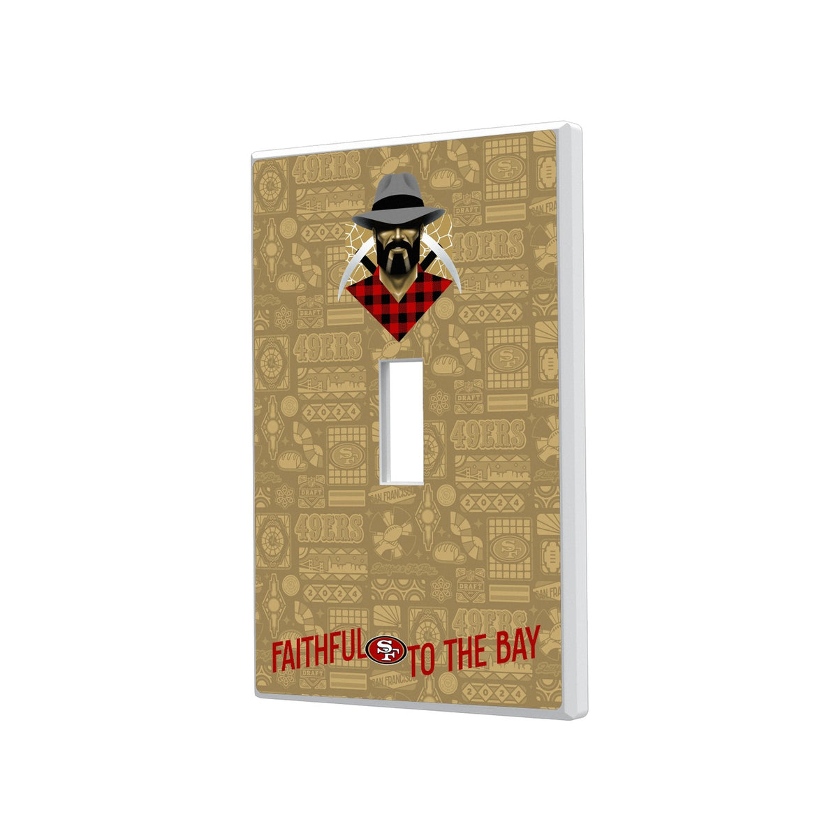 San Francisco 49ers 2024 Illustrated Limited Edition Hidden-Screw Light Switch Plate 1