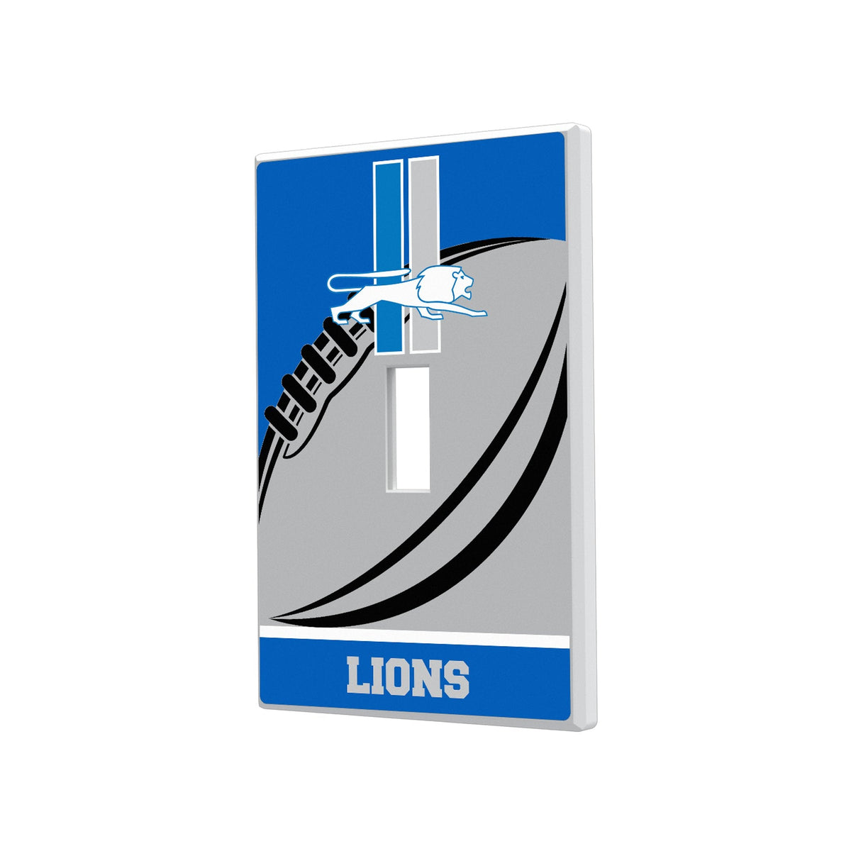 Detroit Lions Retro Passtime Hidden-Screw Light Switch Plate 1