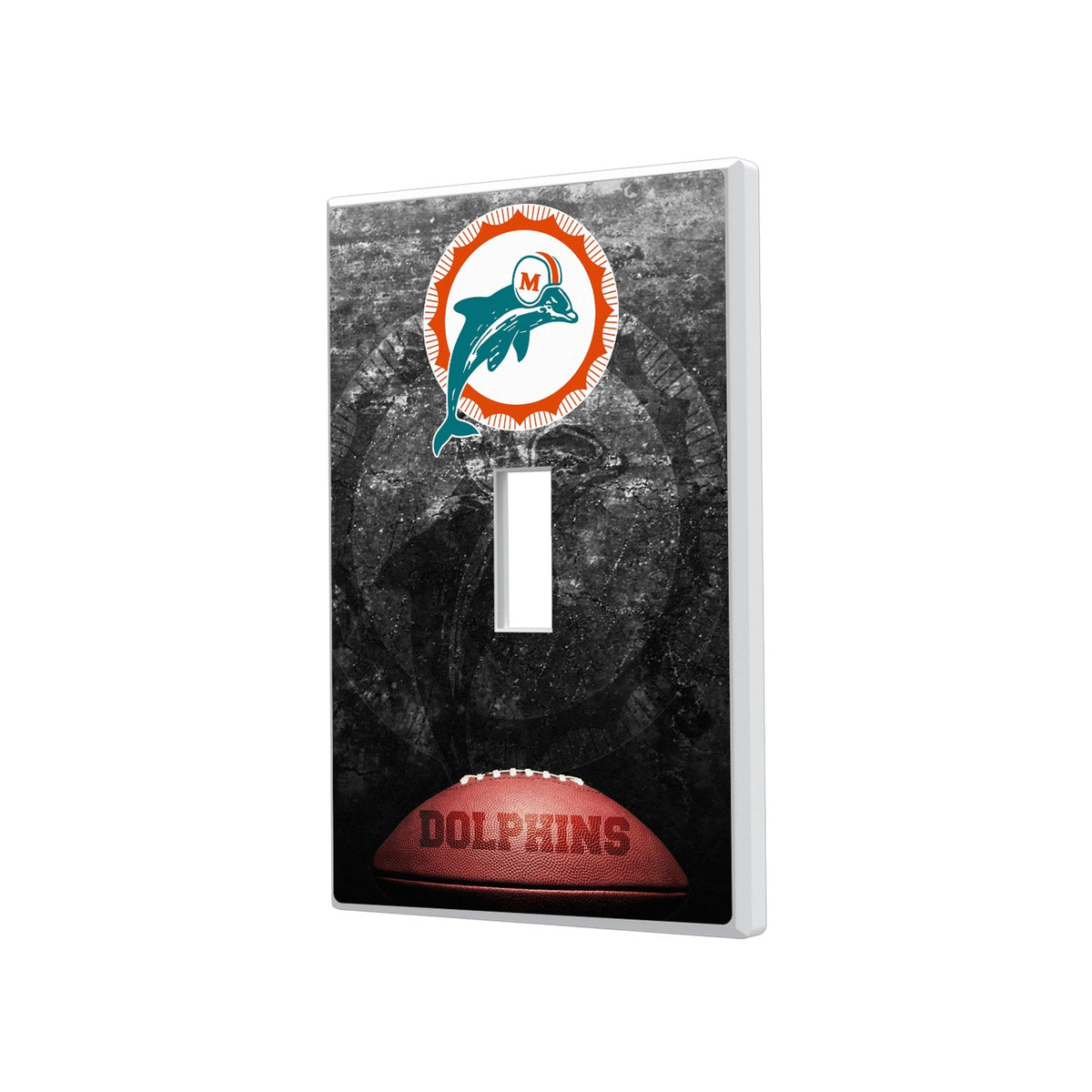Miami Dolphins 1966-1973 Historic Collection Legendary Hidden-Screw Light Switch Plate 1