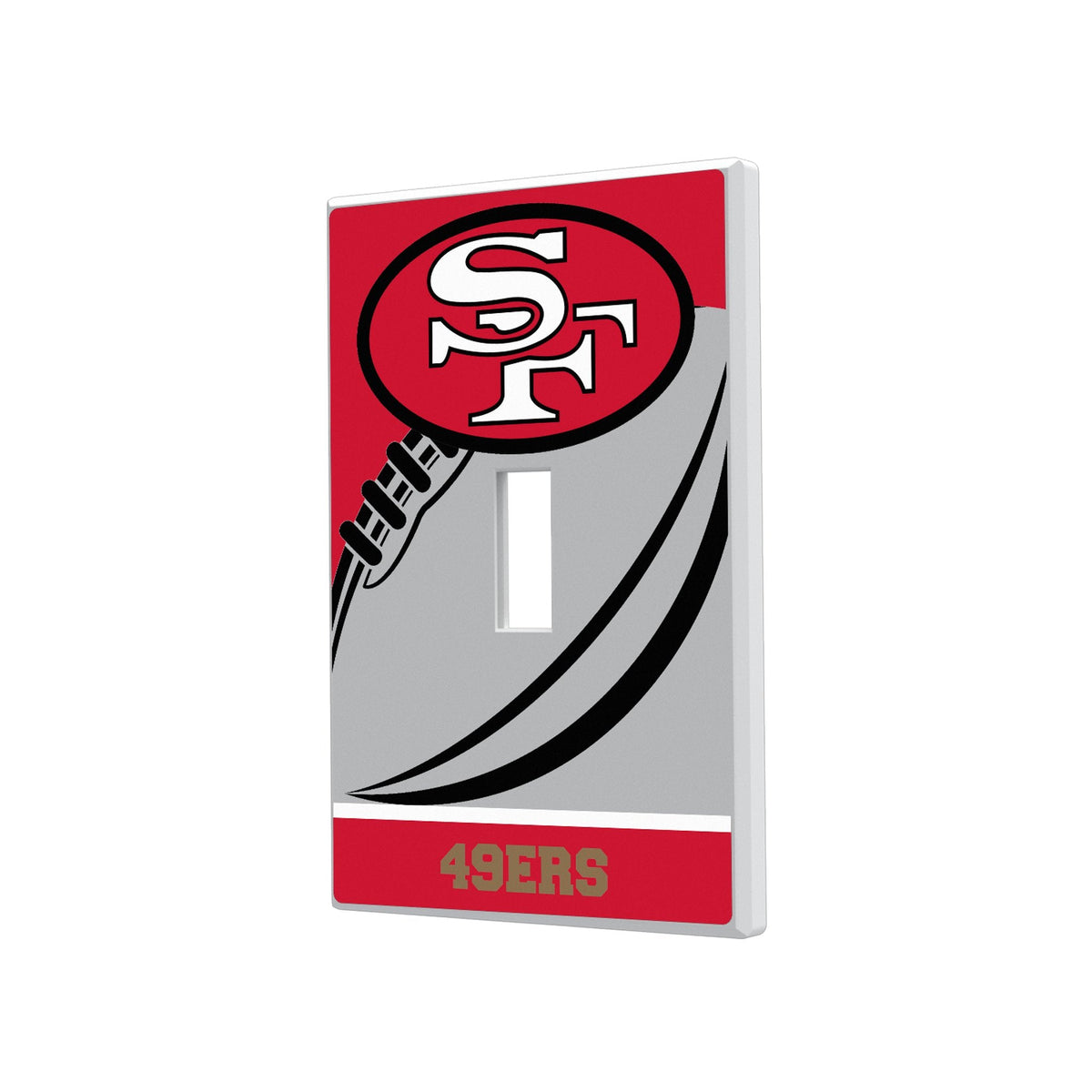 San Francisco 49ers Historic Collection Passtime Hidden-Screw Light Switch Plate 1