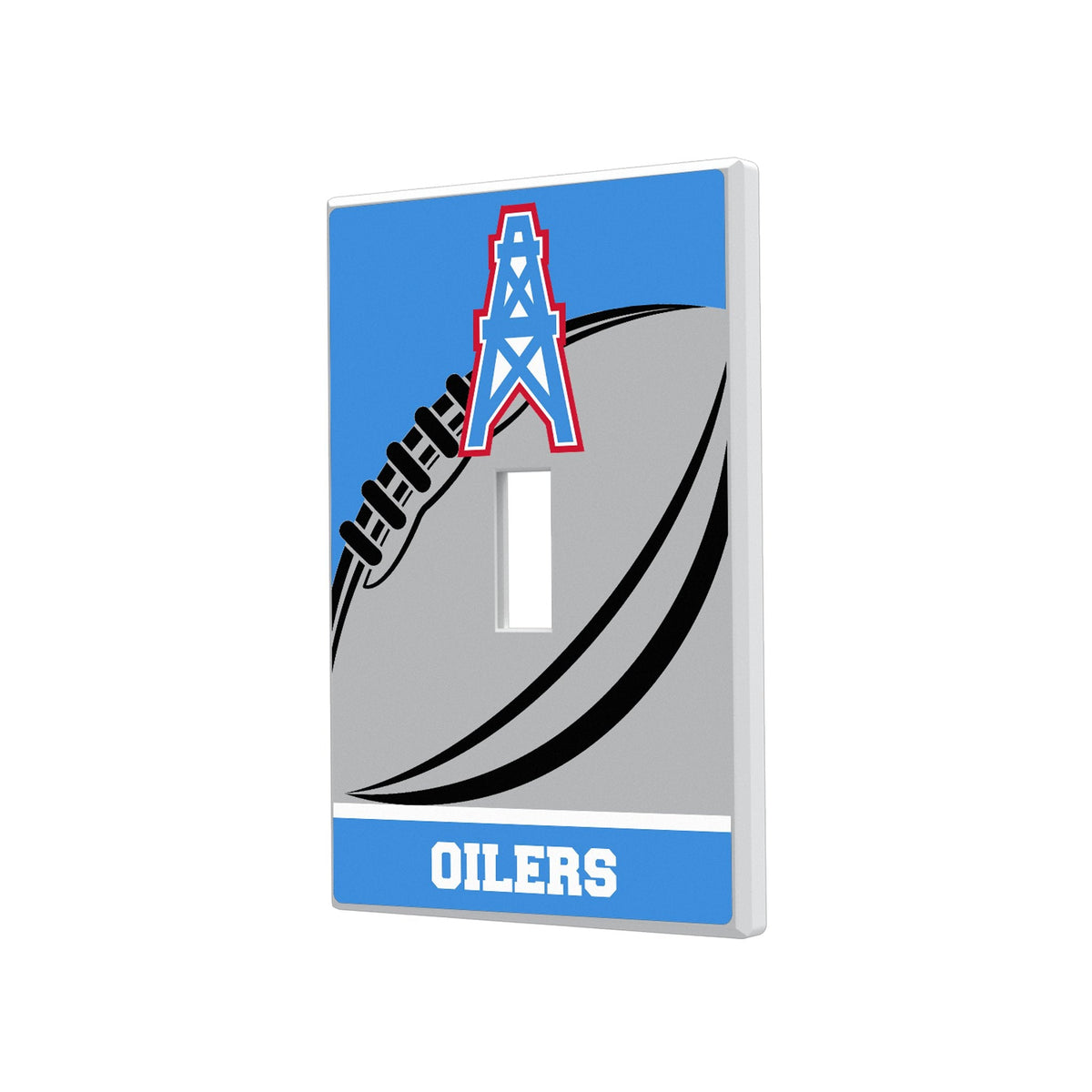 Houston Oilers Historic Collection Passtime Hidden-Screw Light Switch Plate 1