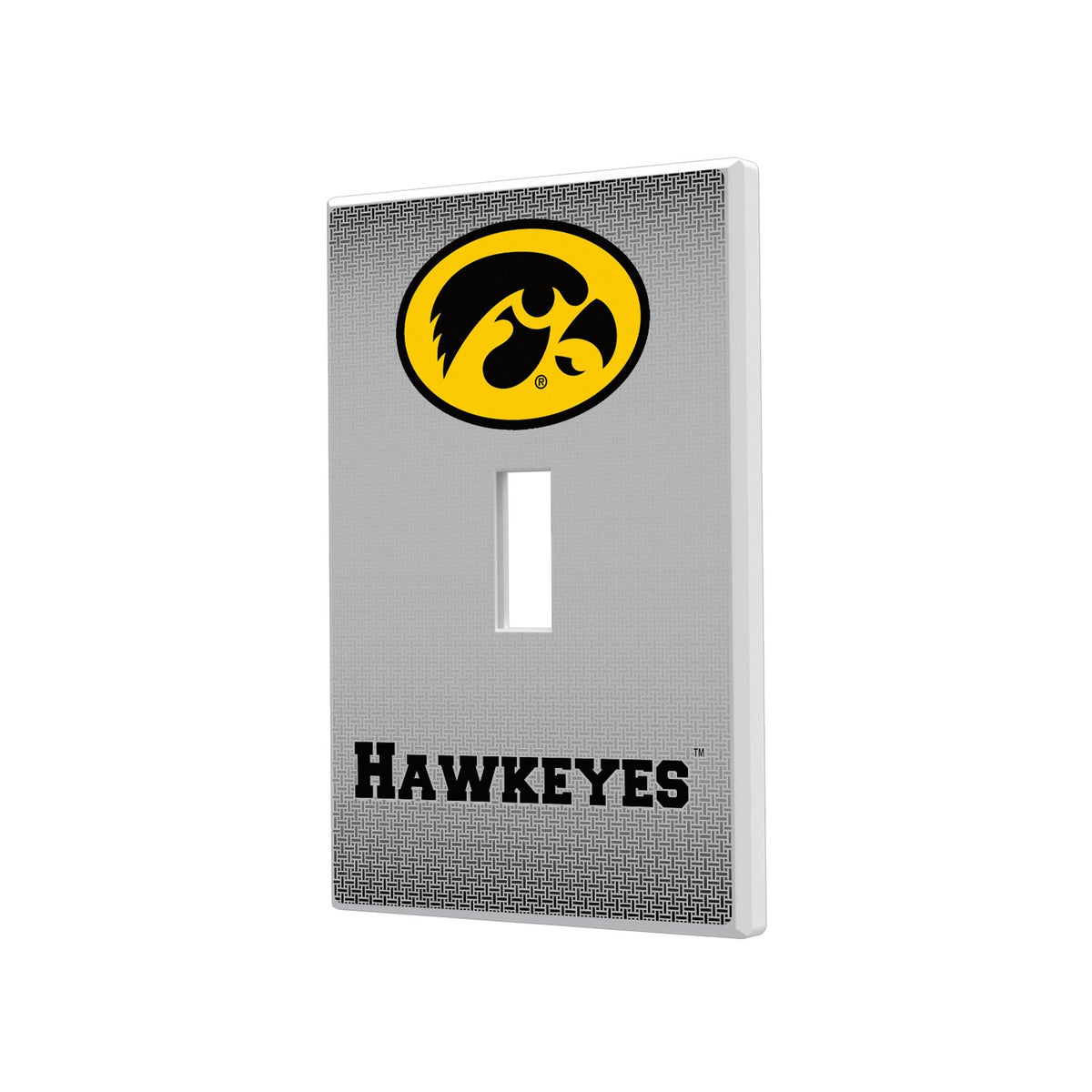University of Iowa Hawkeyes Linen Hidden-Screw Light Switch Plate 1