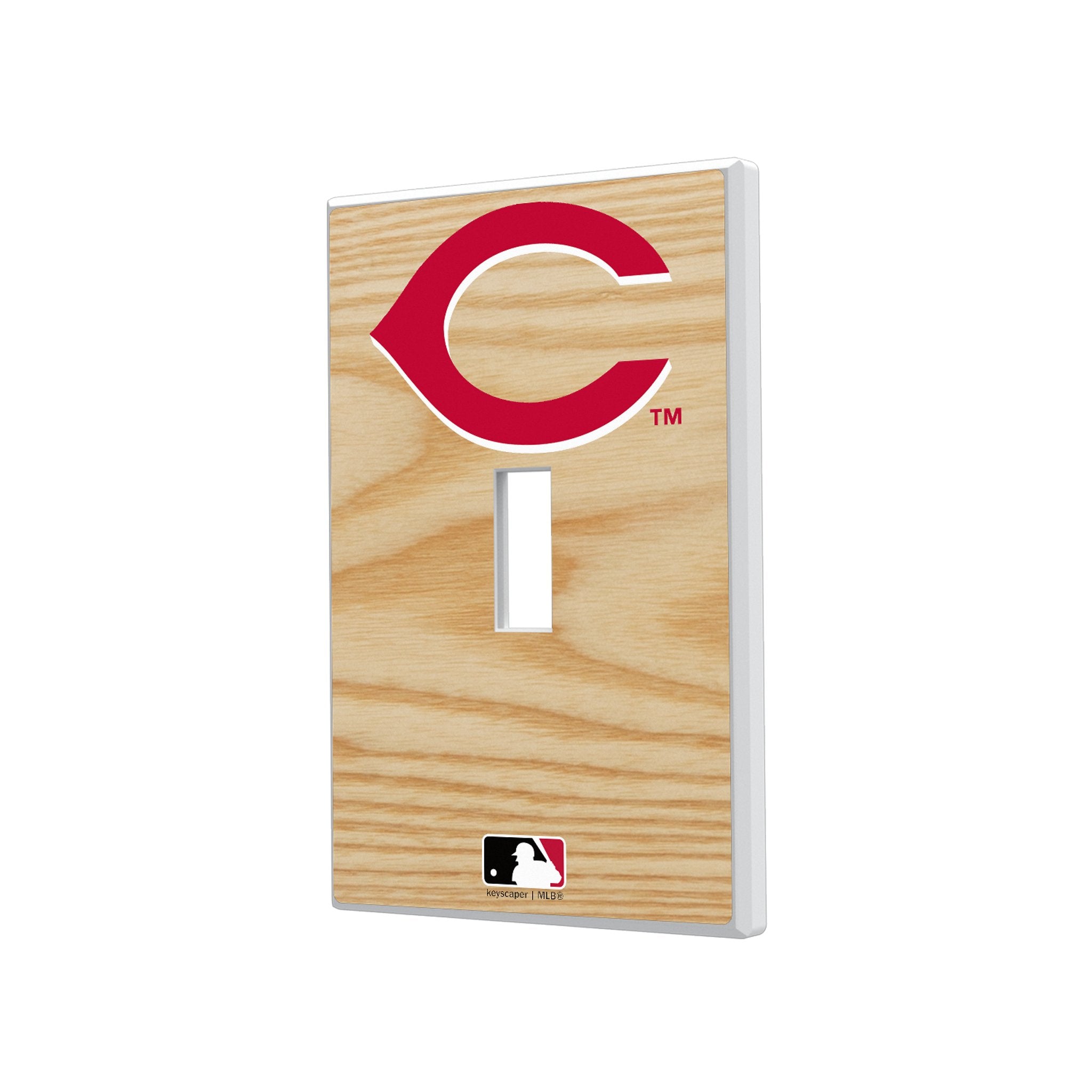 Cincinnati Reds Baseball Bat Hidden-Screw Light Switch Plate 1