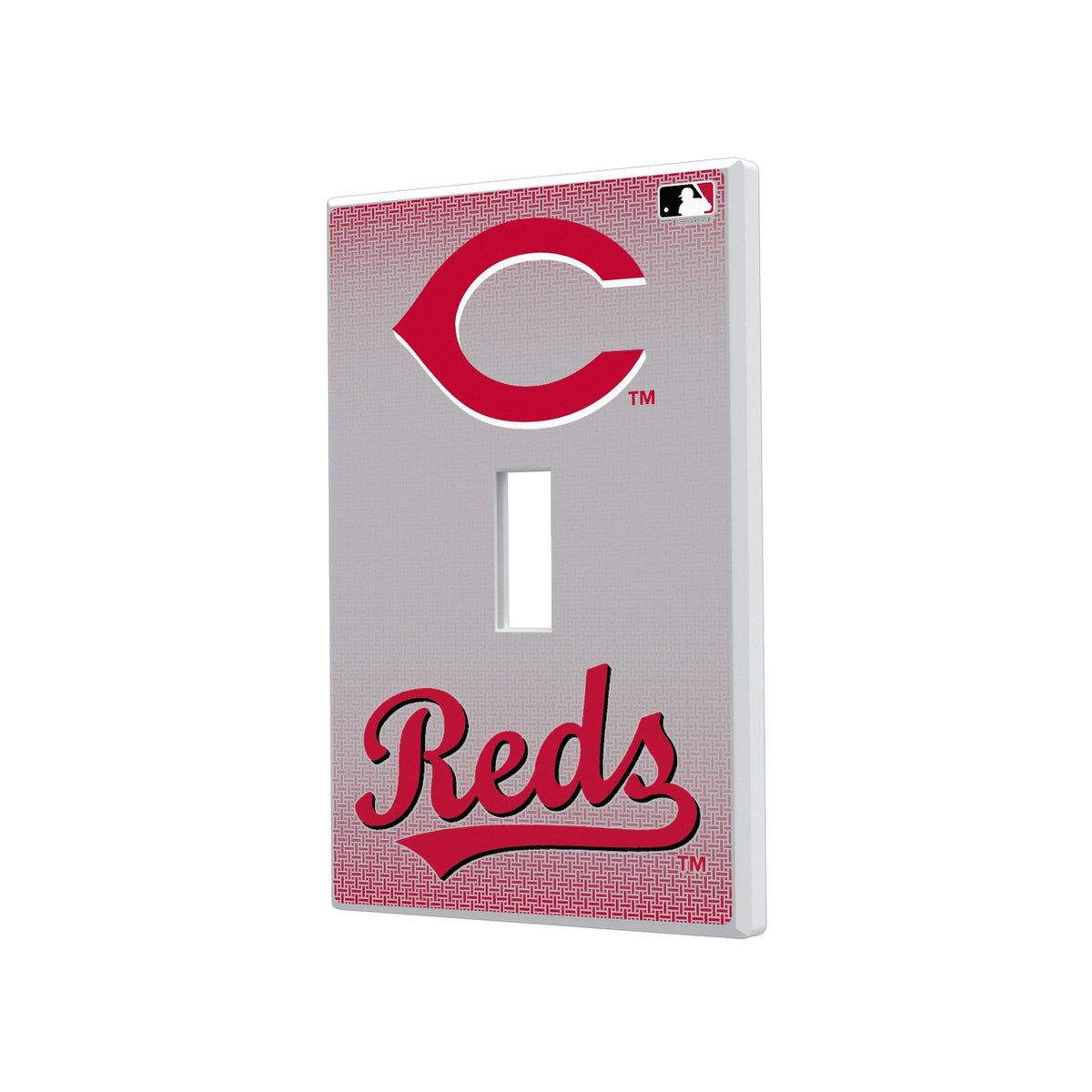 Cincinnati Reds Linen Hidden-Screw Light Switch Plate 1