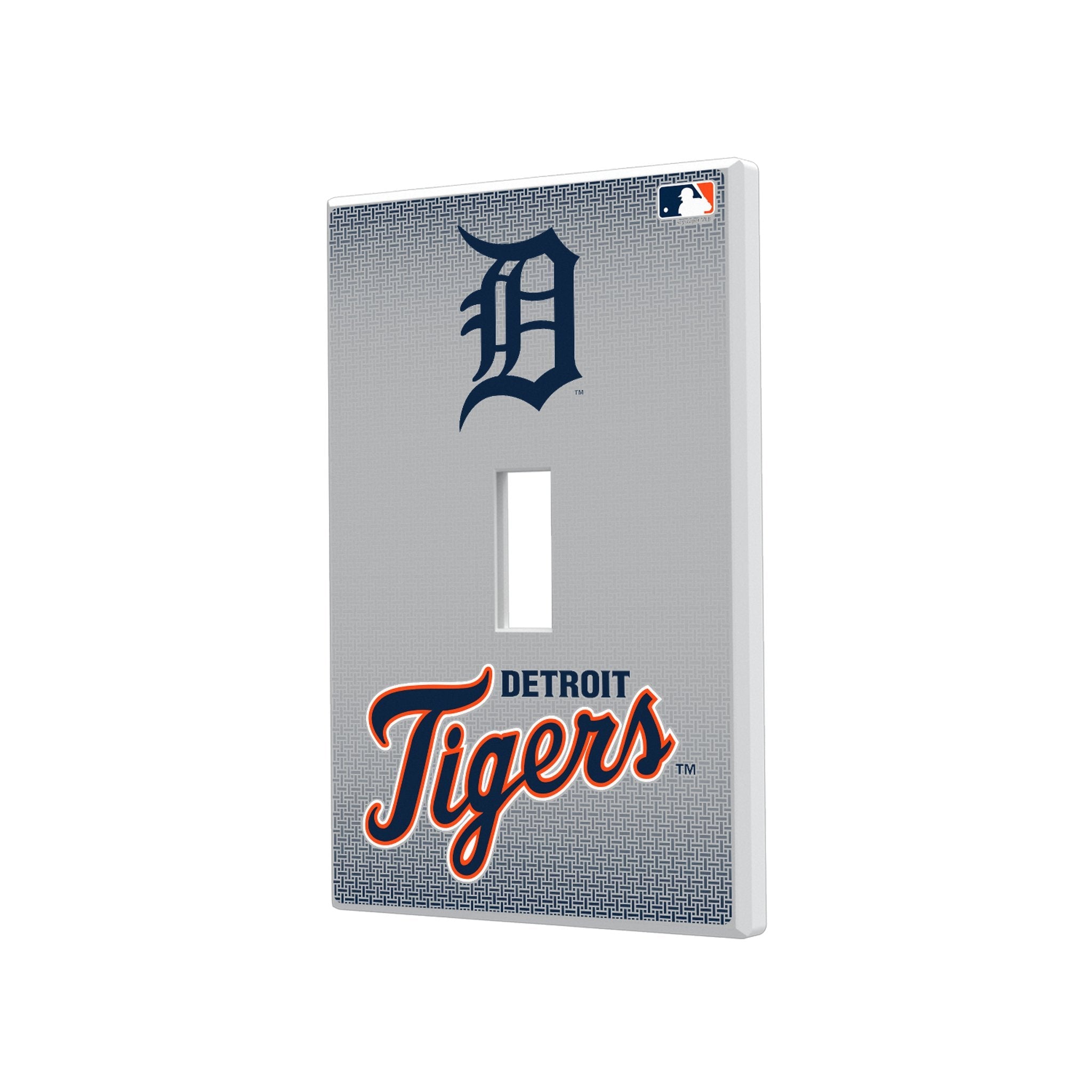 Detroit Tigers Linen Hidden-Screw Light Switch Plate 1