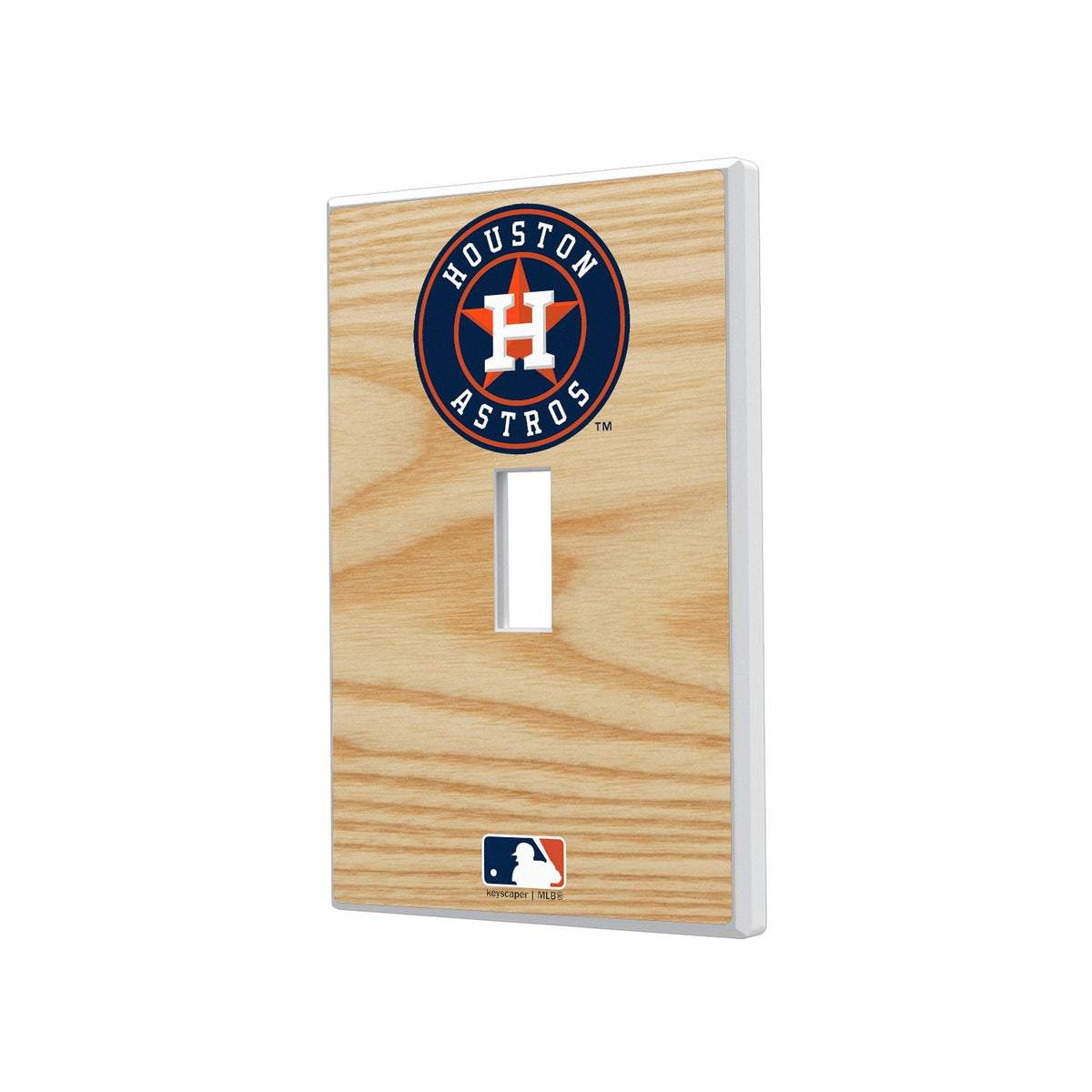 Houston Astros Baseball Bat Hidden-Screw Light Switch Plate 1