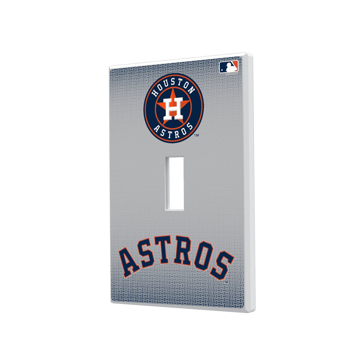 Houston Astros Linen Hidden-Screw Light Switch Plate 1