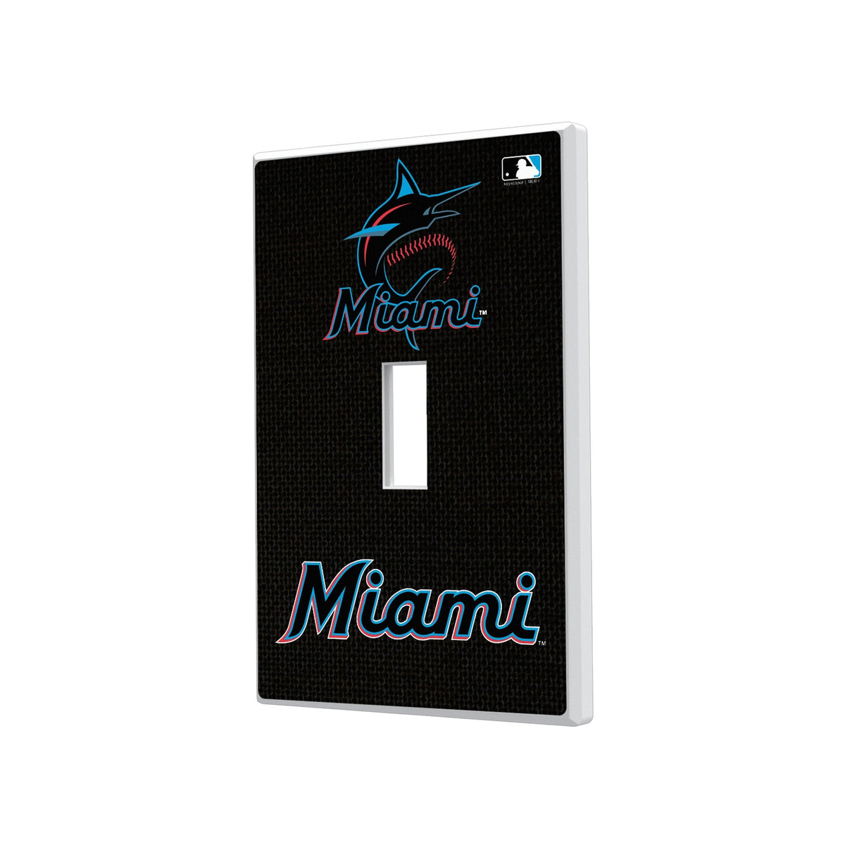 Miami Marlins Solid Hidden-Screw Light Switch Plate 1