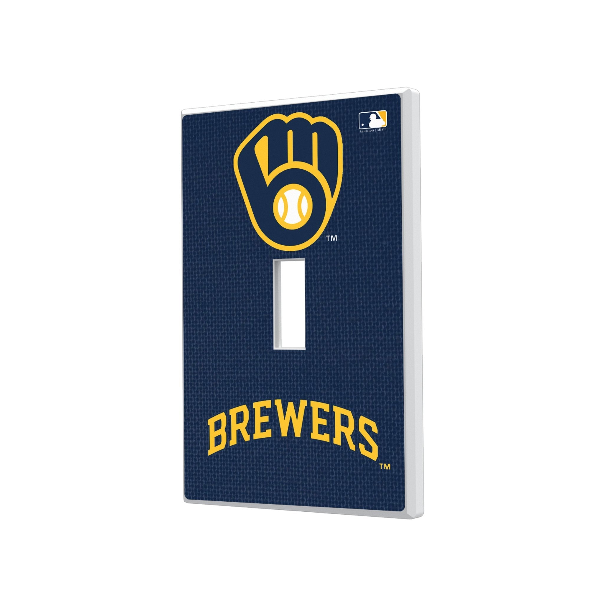 Milwaukee Brewers Solid Hidden-Screw Light Switch Plate 1
