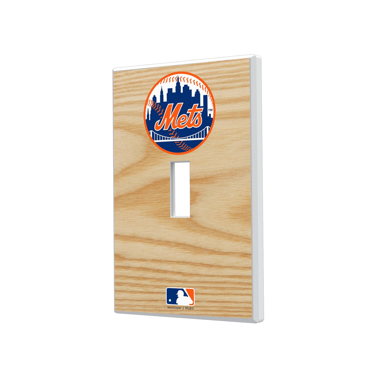 New York Mets Baseball Bat Hidden-Screw Light Switch Plate 1