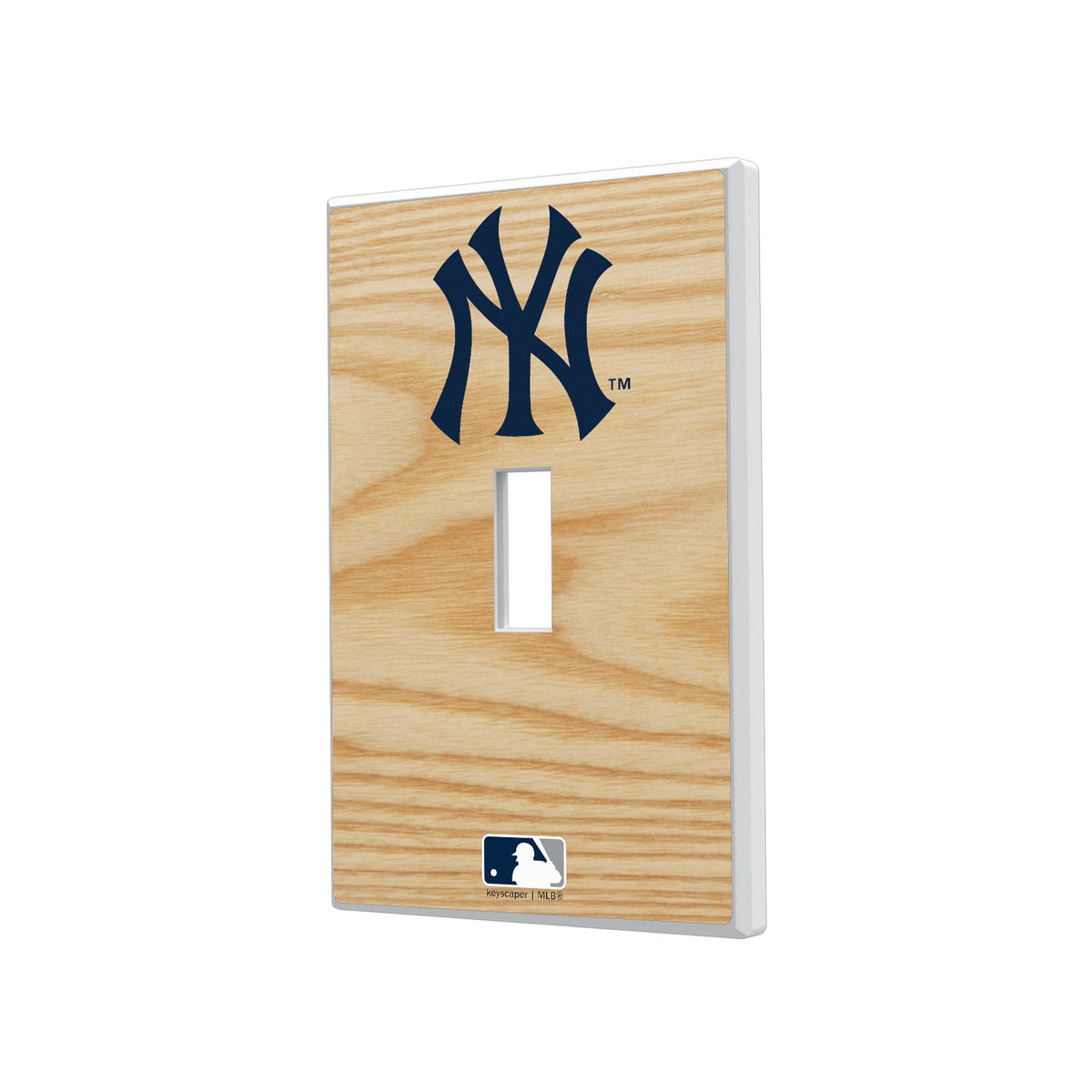 New York Yankees Baseball Bat Hidden-Screw Light Switch Plate 1