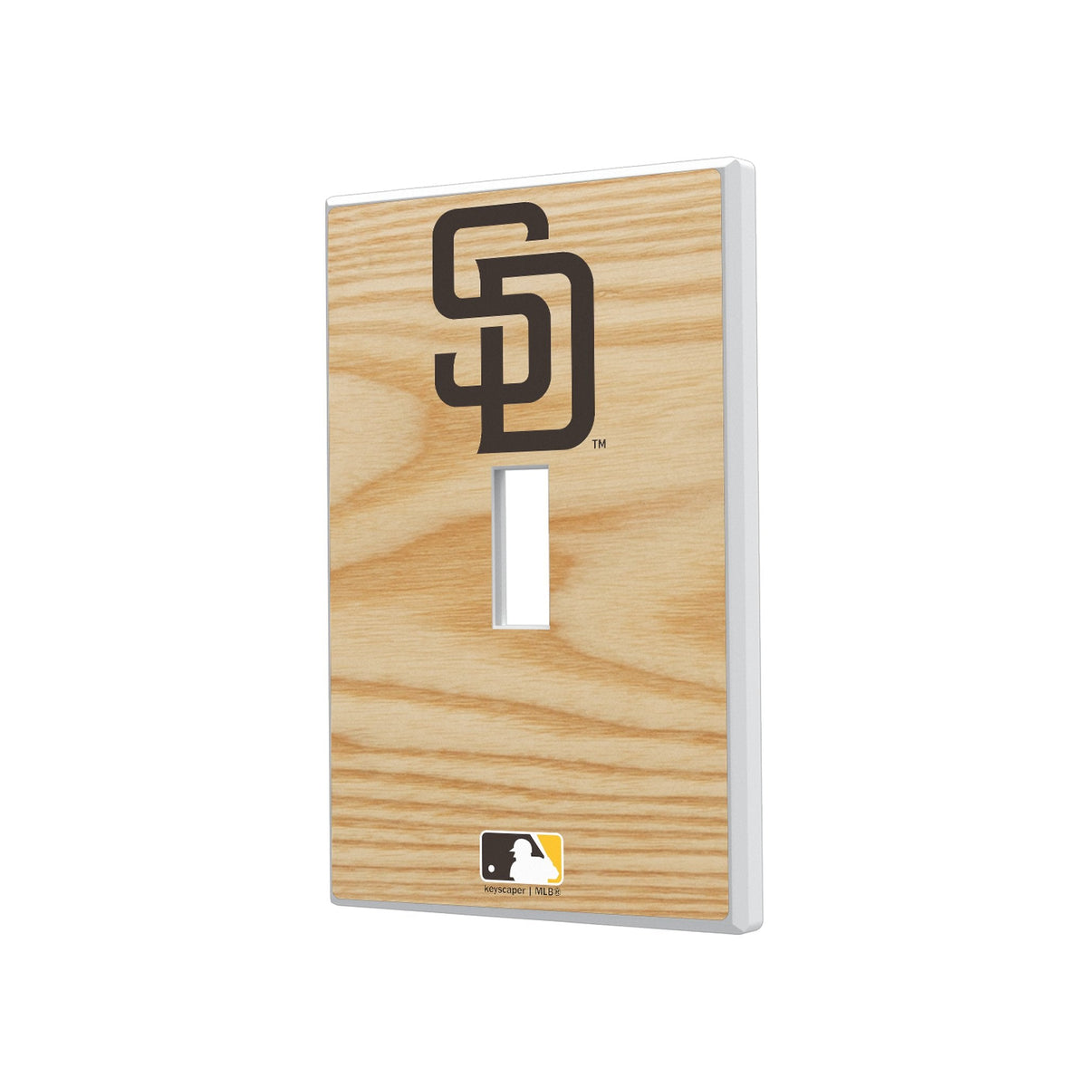 San Diego Padres Baseball Bat Hidden-Screw Light Switch Plate