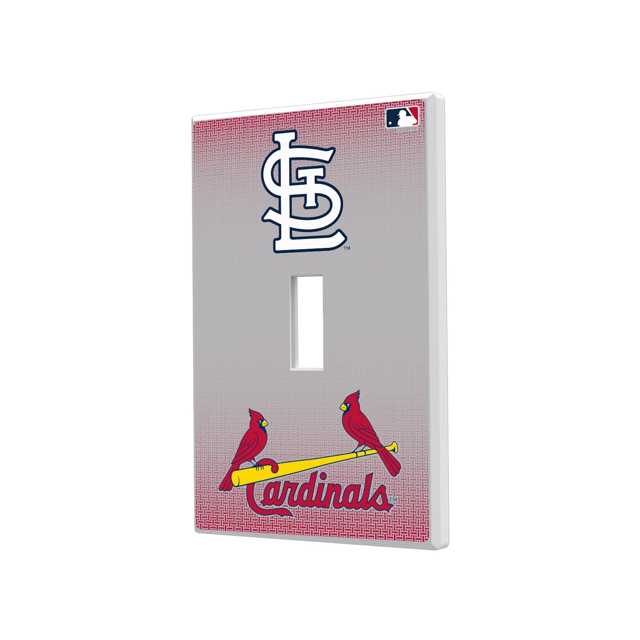 St Louis Cardinals Linen Hidden-Screw Light Switch Plate 1