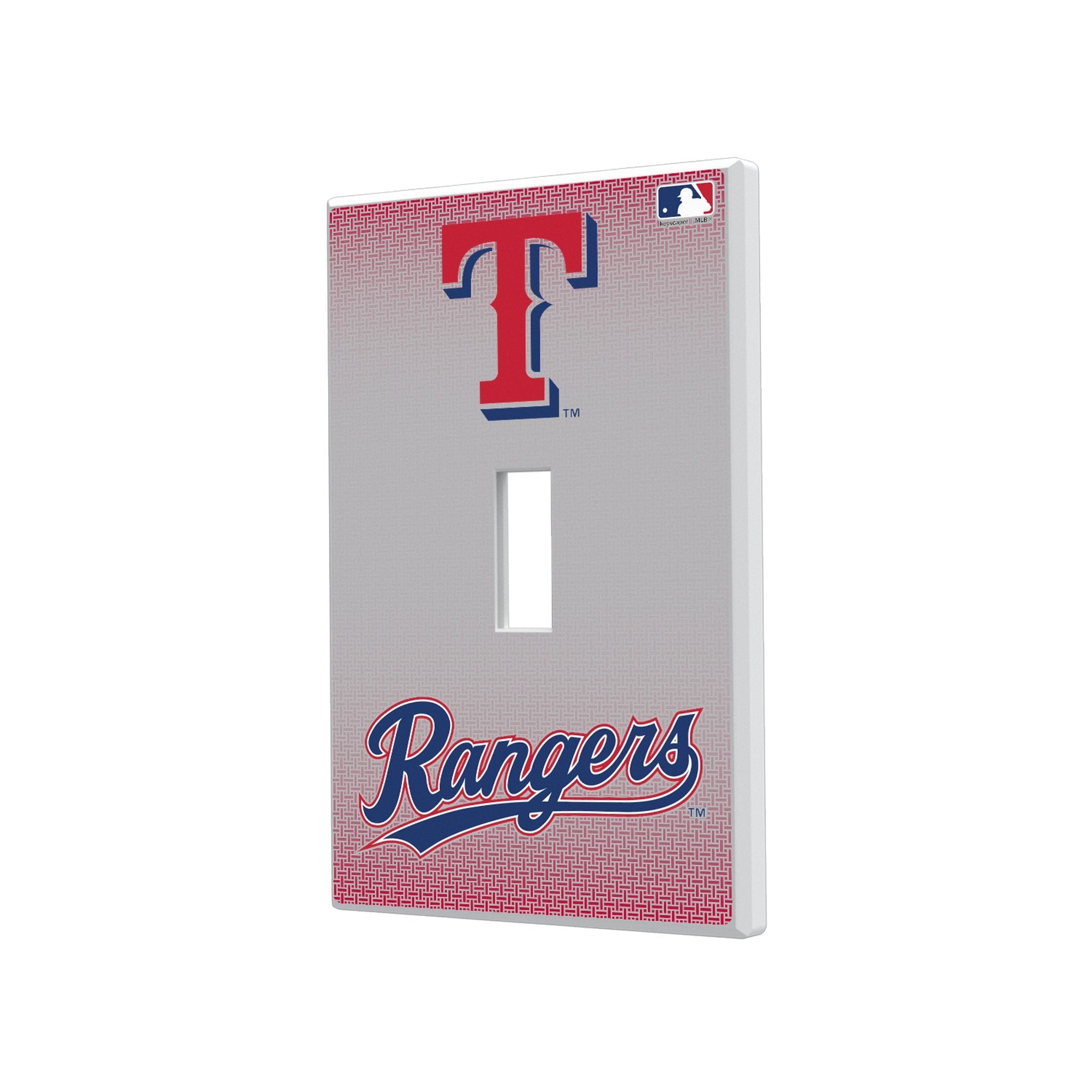 Texas Rangers Linen Hidden-Screw Light Switch Plate