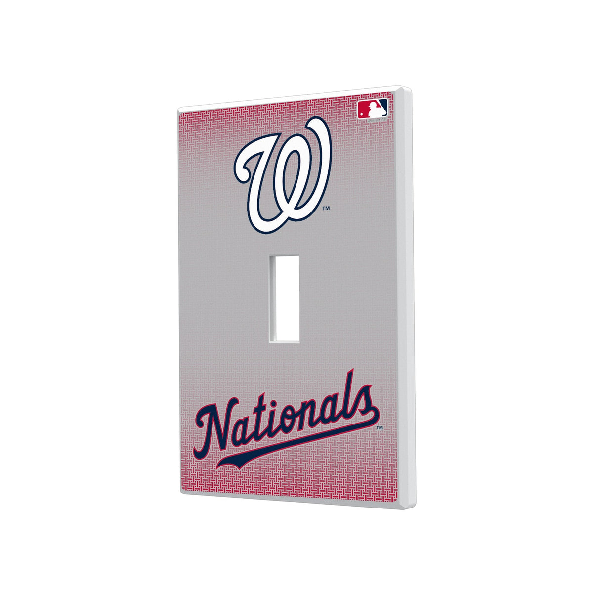 Washington Nationals Linen Hidden-Screw Light Switch Plate 1