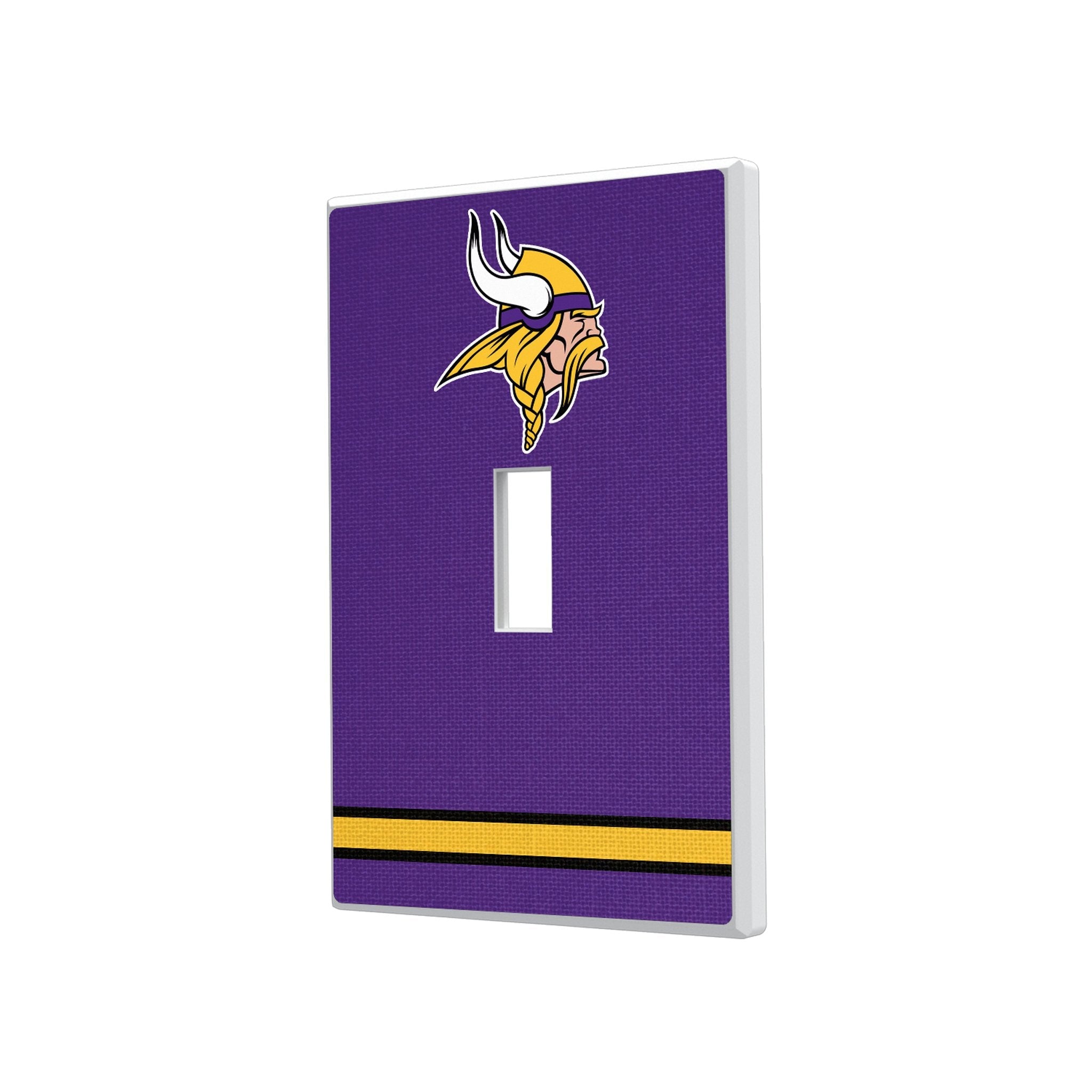 Minnesota Vikings Stripe Hidden-Screw Light Switch Plate 1