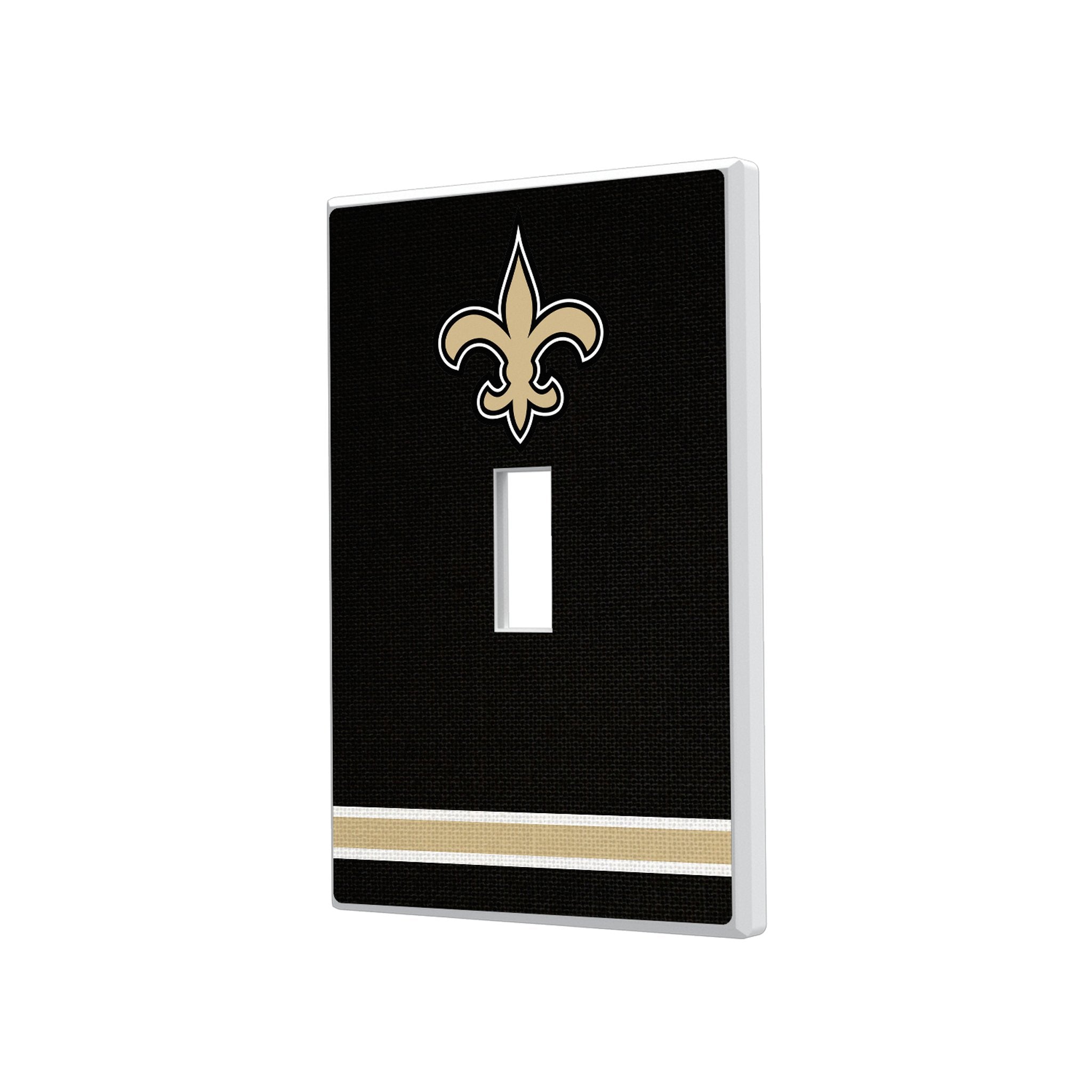 New Orleans Saints Stripe Hidden-Screw Light Switch Plate 1