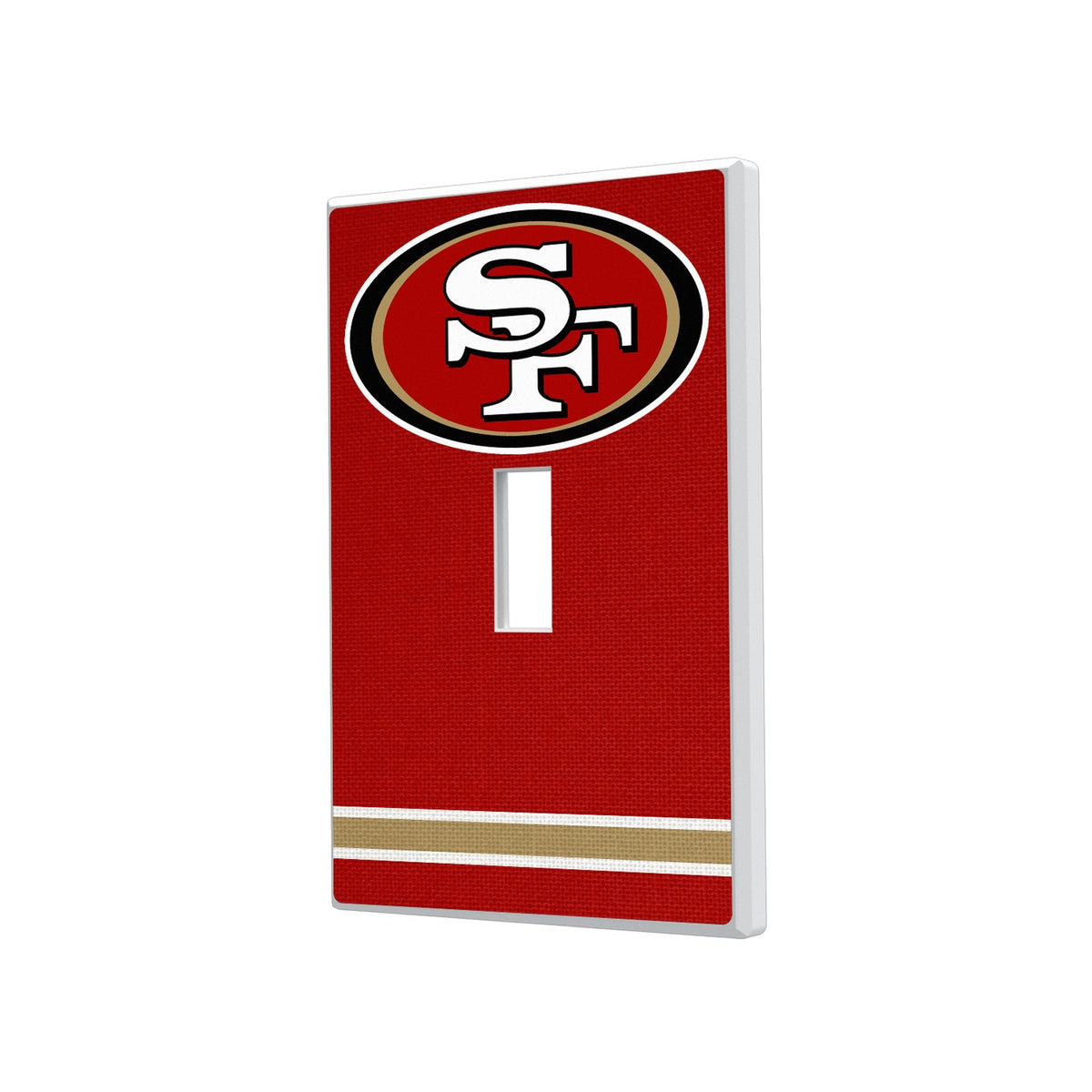 San Francisco 49ers Stripe Hidden-Screw Light Switch Plate 1