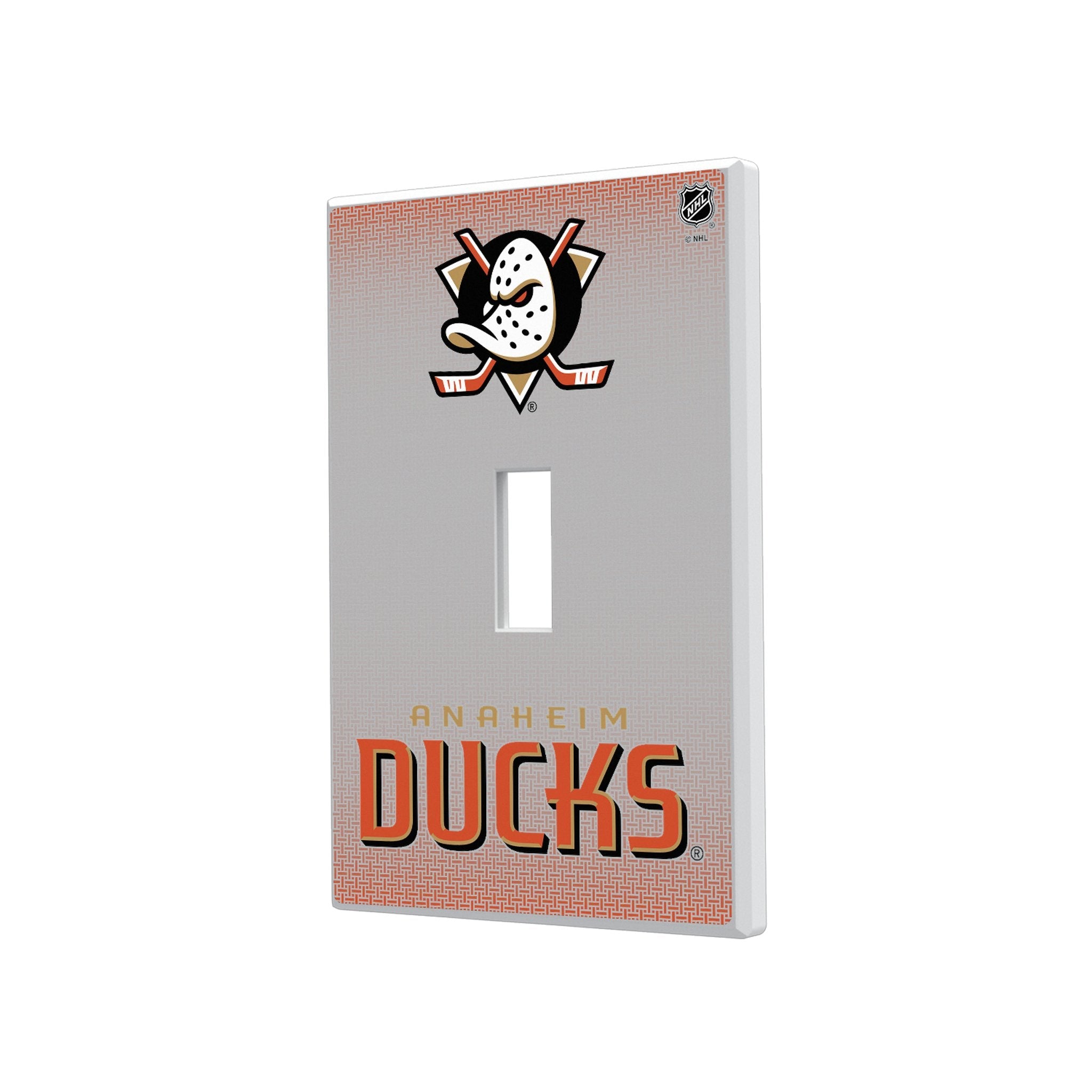 Anaheim Ducks Linen Hidden-Screw Light Switch Plate 1