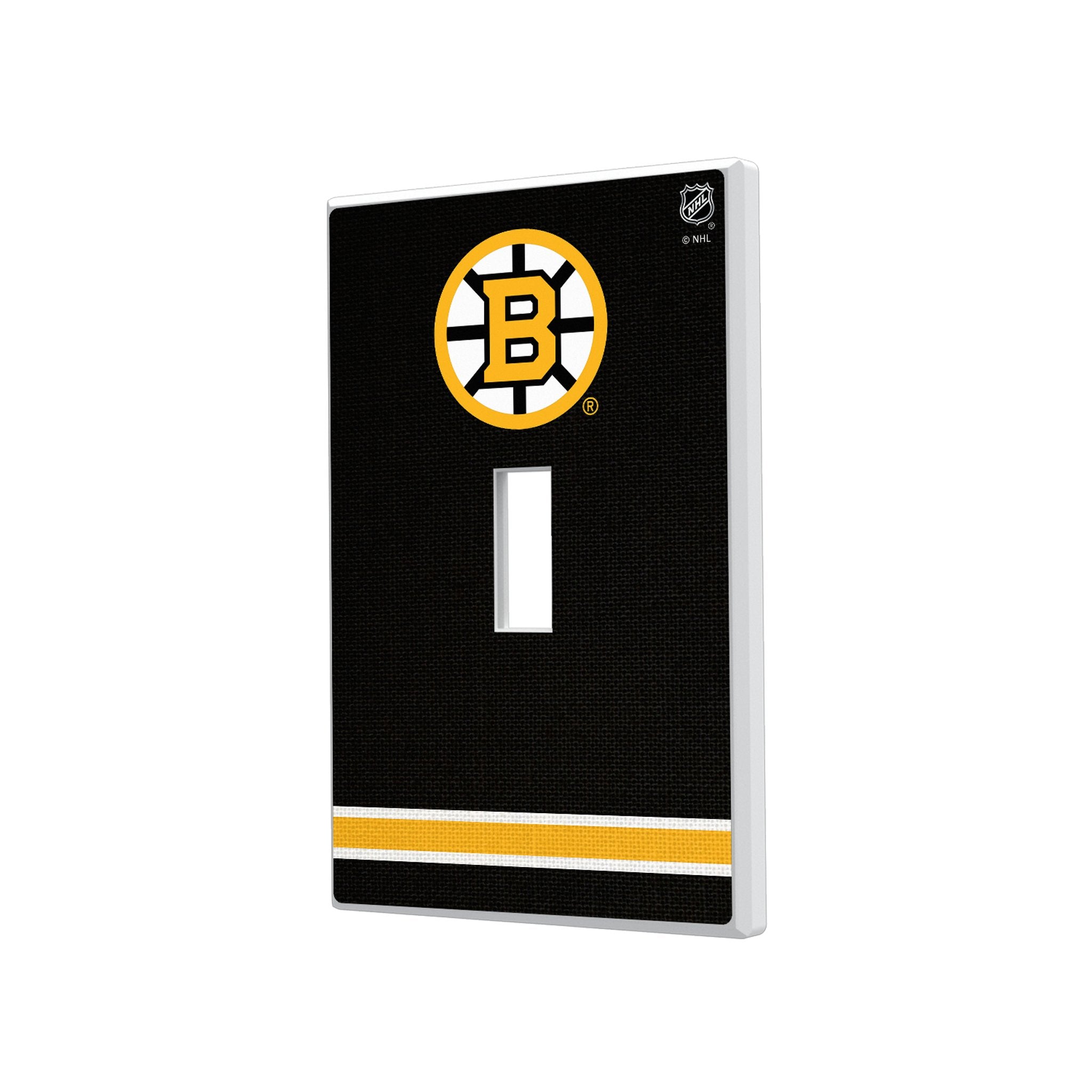 Boston Bruins Stripe Hidden-Screw Light Switch Plate