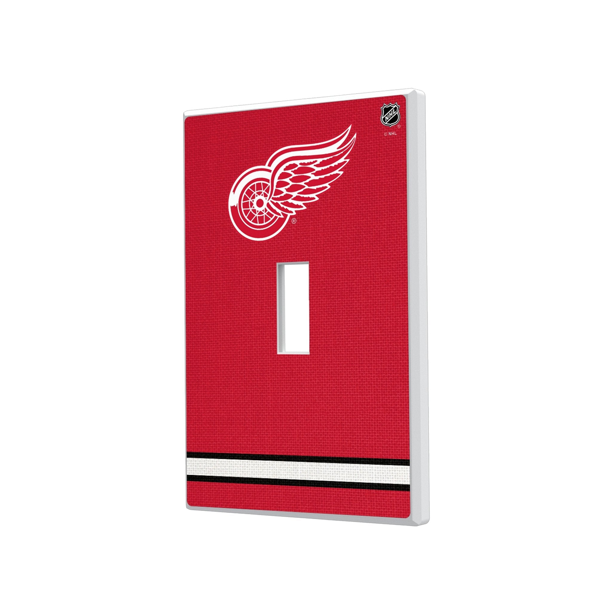 Detroit Red Wings Stripe Hidden-Screw Light Switch Plate