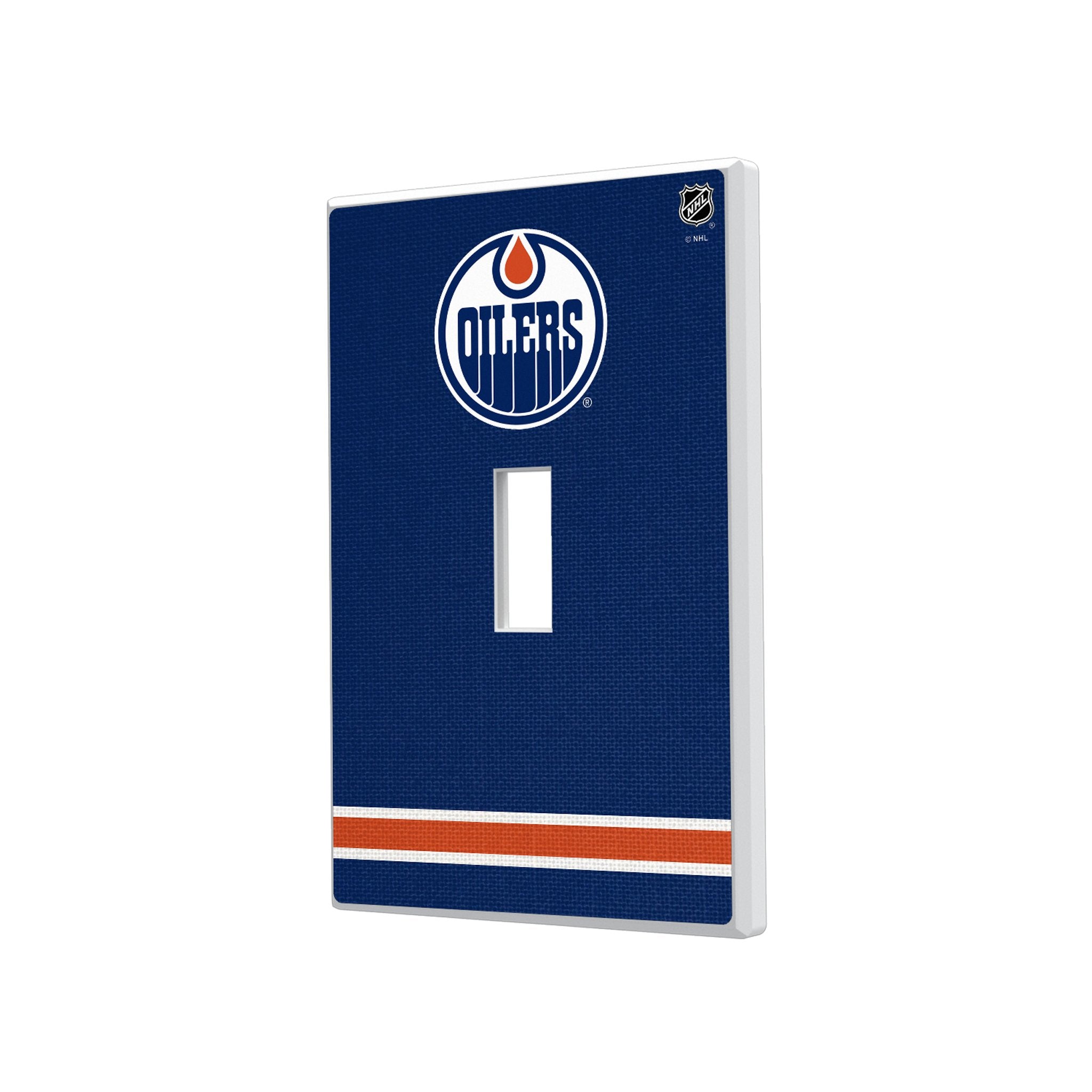 Edmonton Oilers Stripe Hidden-Screw Light Switch Plate