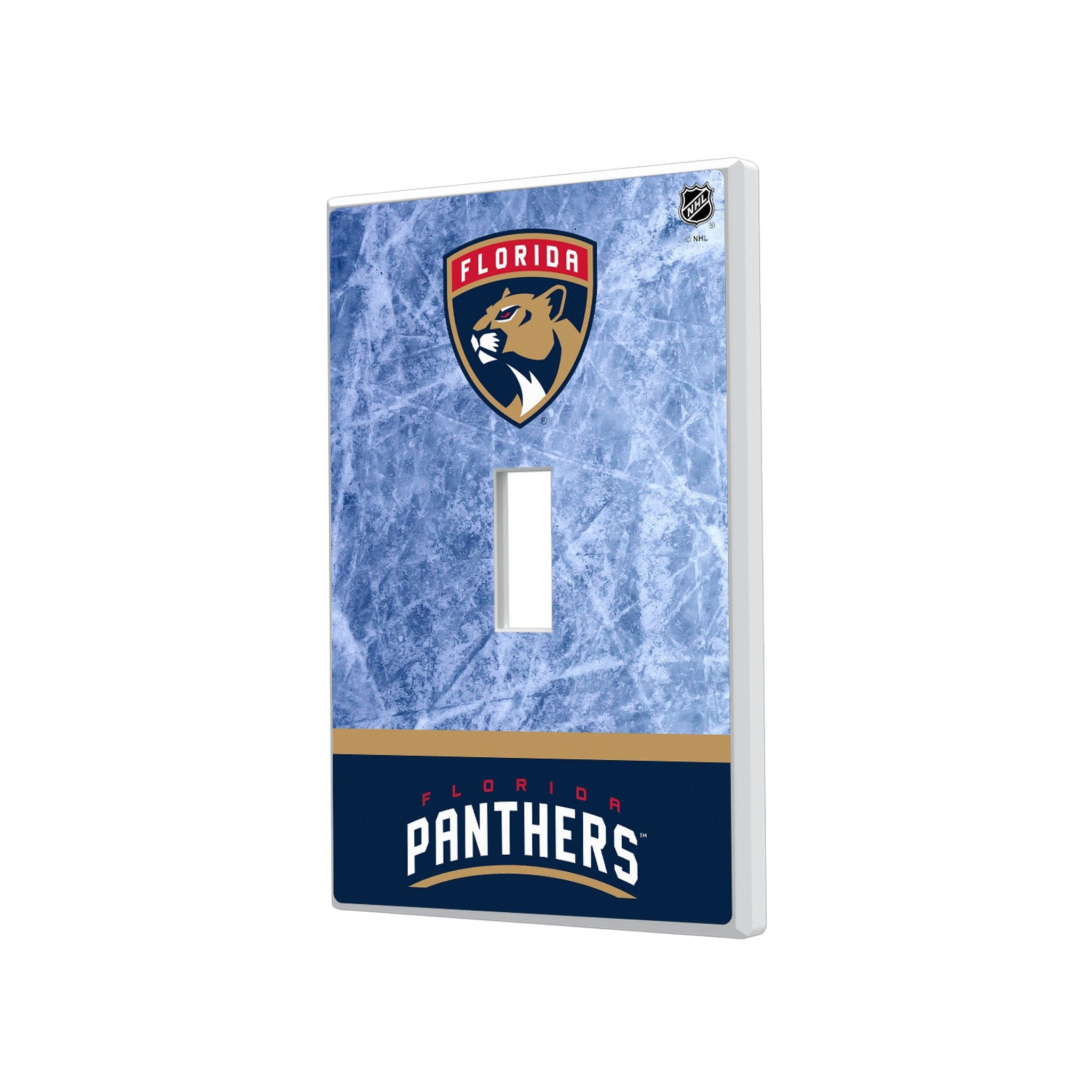 Florida Panthers Ice Wordmark Hidden-Screw Light Switch Plate