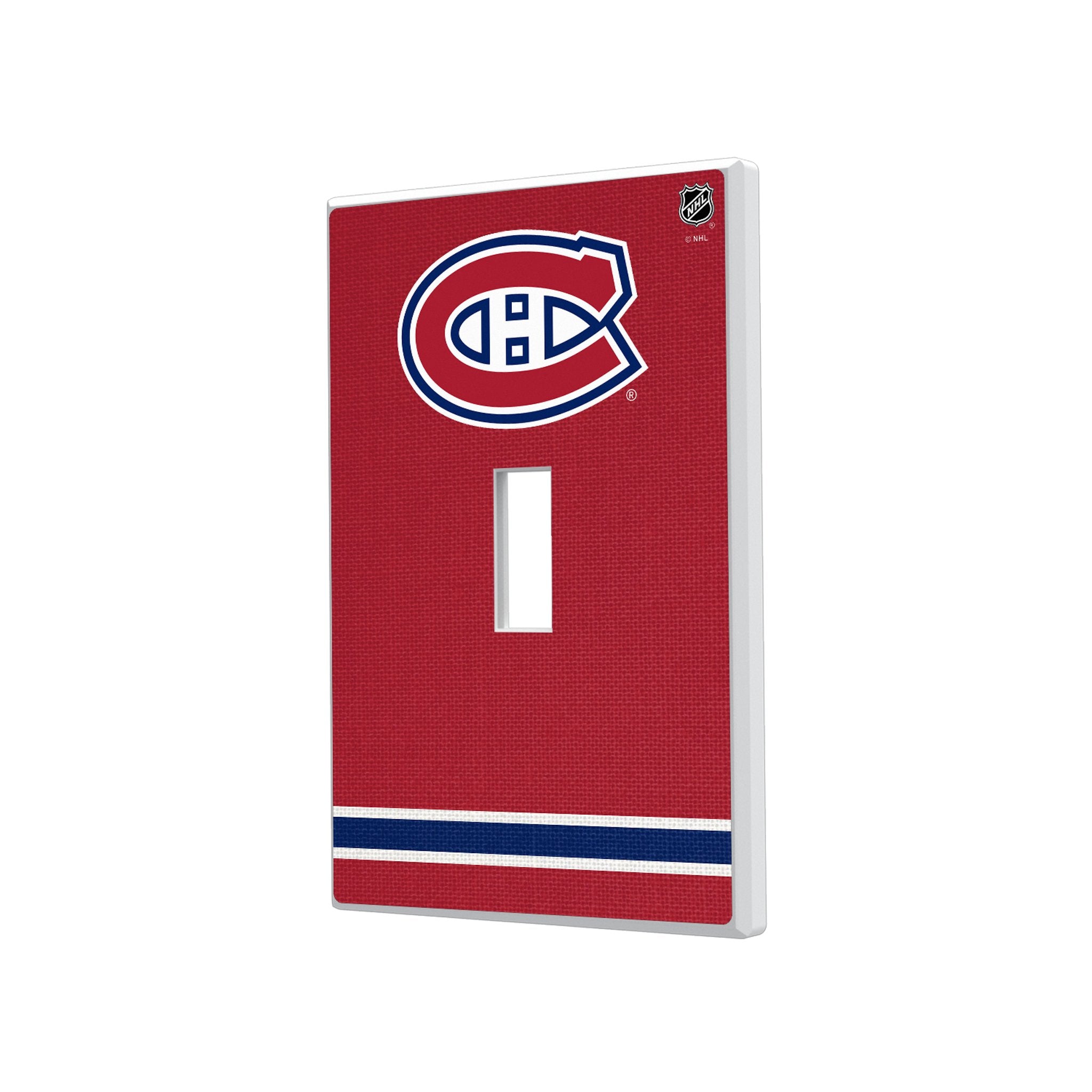 Montreal Canadiens Stripe Hidden-Screw Light Switch Plate
