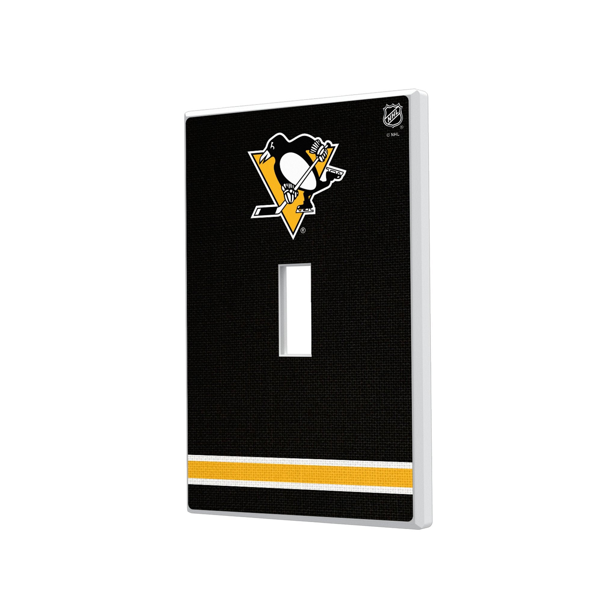 Pittsburgh Penguins Stripe Hidden-Screw Light Switch Plate
