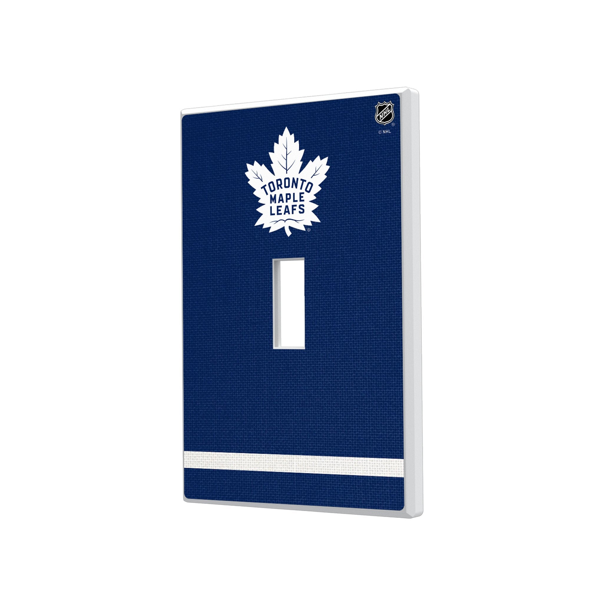 Toronto Maple Leafs Stripe Hidden-Screw Light Switch Plate