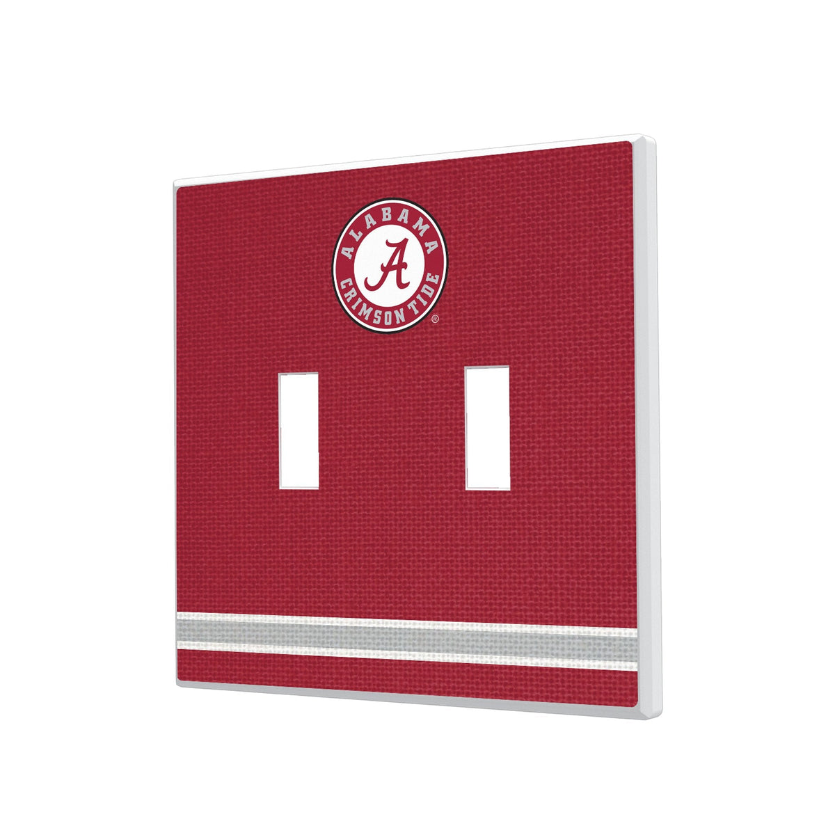 University of Alabama Crimson Tide Stripe Hidden-Screw Light Switch Plate 3