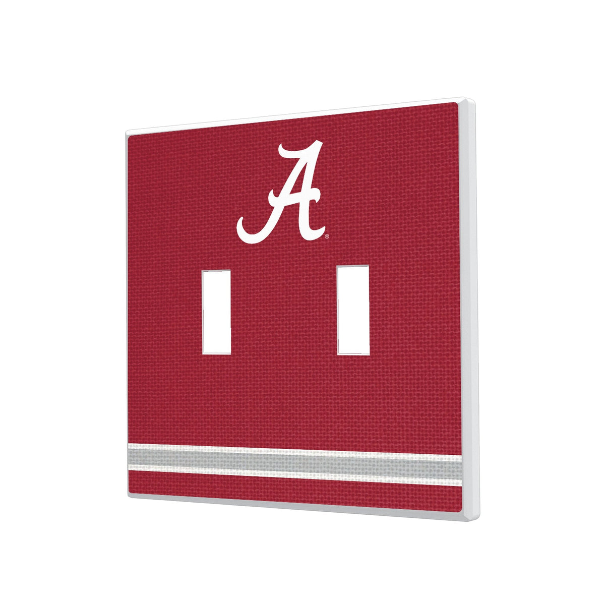 University of Alabama Crimson Tide Script A Stripe Hidden-Screw Light Switch Plate 3