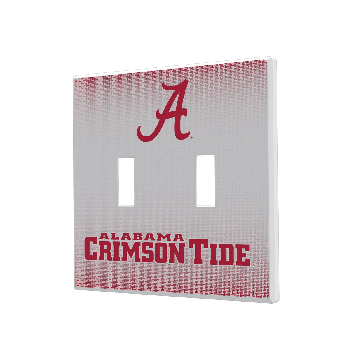 University of Alabama Crimson Tide Script A Linen Hidden-Screw Light Switch Plate 3
