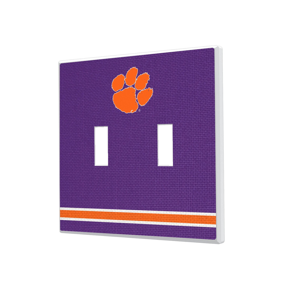 Clemson University Tigers Stripe Hidden-Screw Light Switch Plate 3