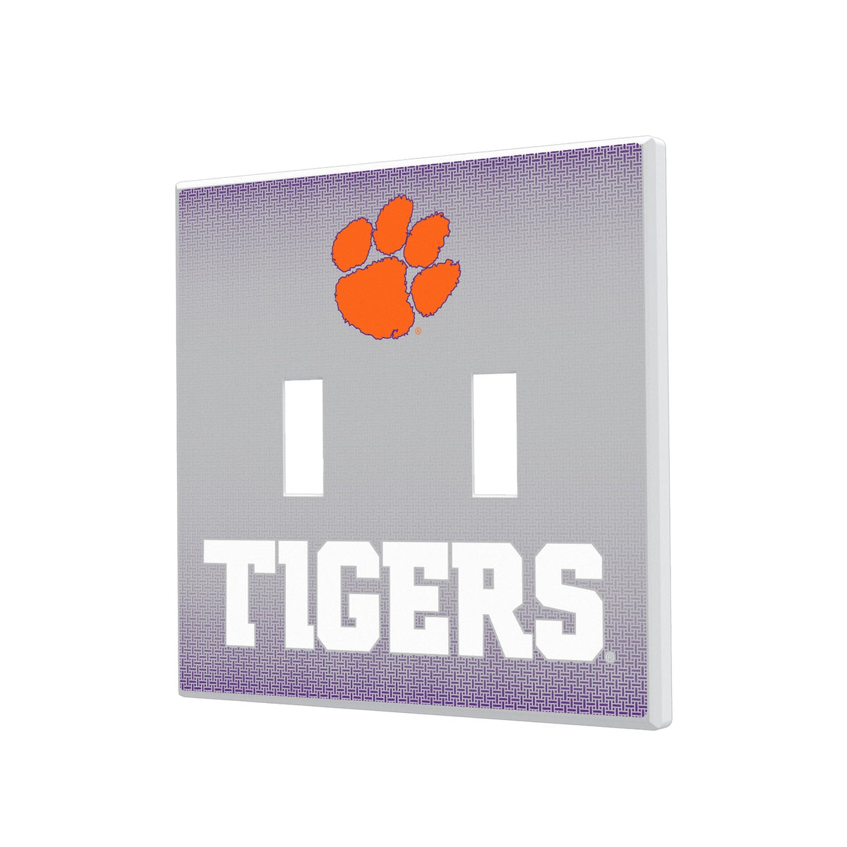 Clemson University Tigers Linen Hidden-Screw Light Switch Plate 3