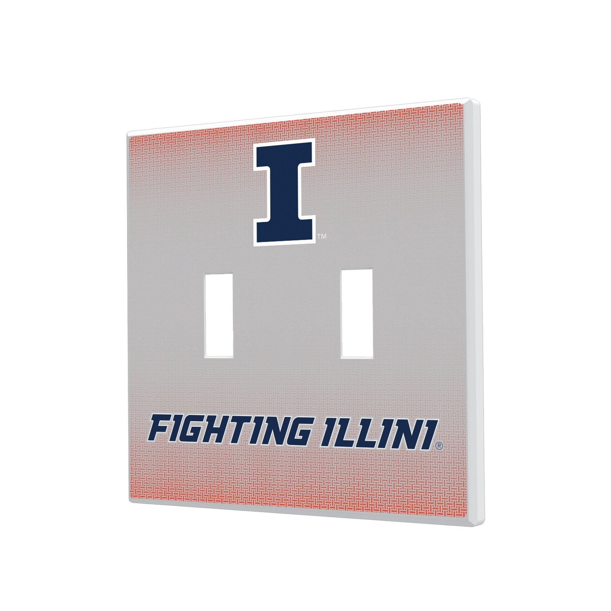University of Illinois Fighting Illini Linen Hidden-Screw Light Switch Plate 3