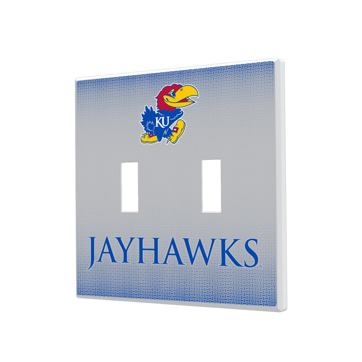 University of Kansas Jayhawks Linen Hidden-Screw Light Switch Plate 3
